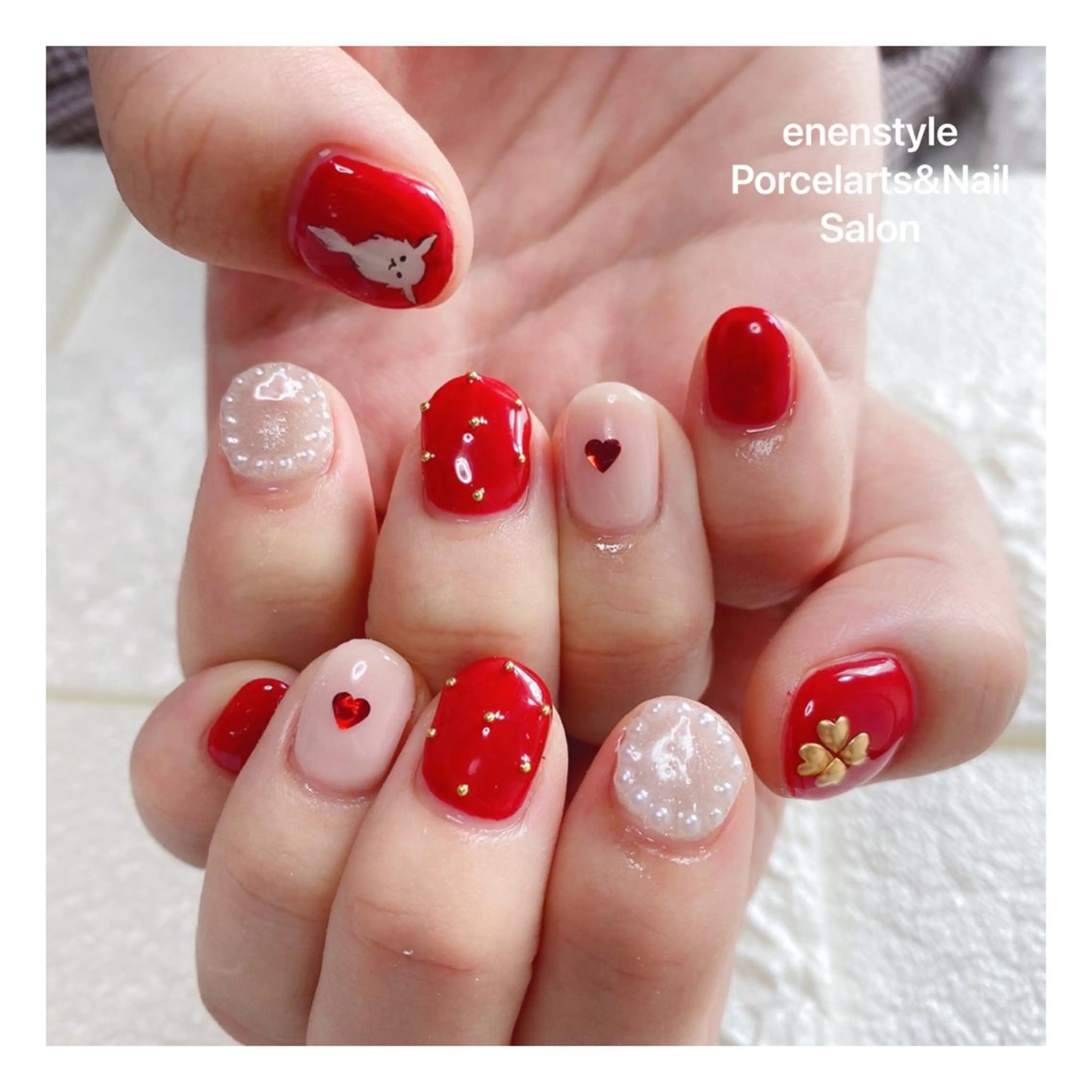 ショート ネイル ハンドネイル 👑enen style👑のネイルデザイン