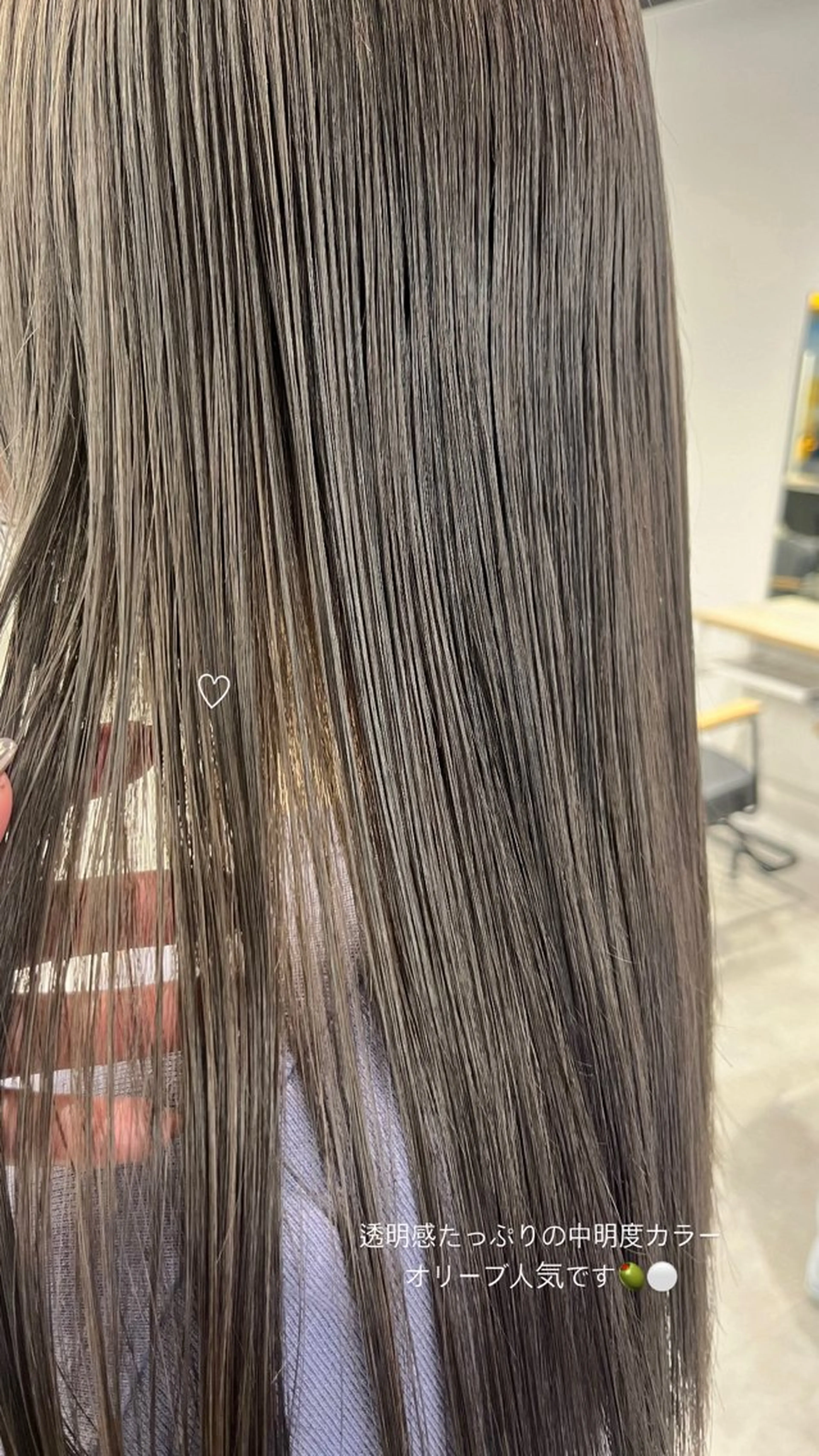 ロング カラー ヘアアレンジ オリーブカラー ヘアカラー mai🤍縮毛酸性ス トレート/アイリストのヘアスタイル