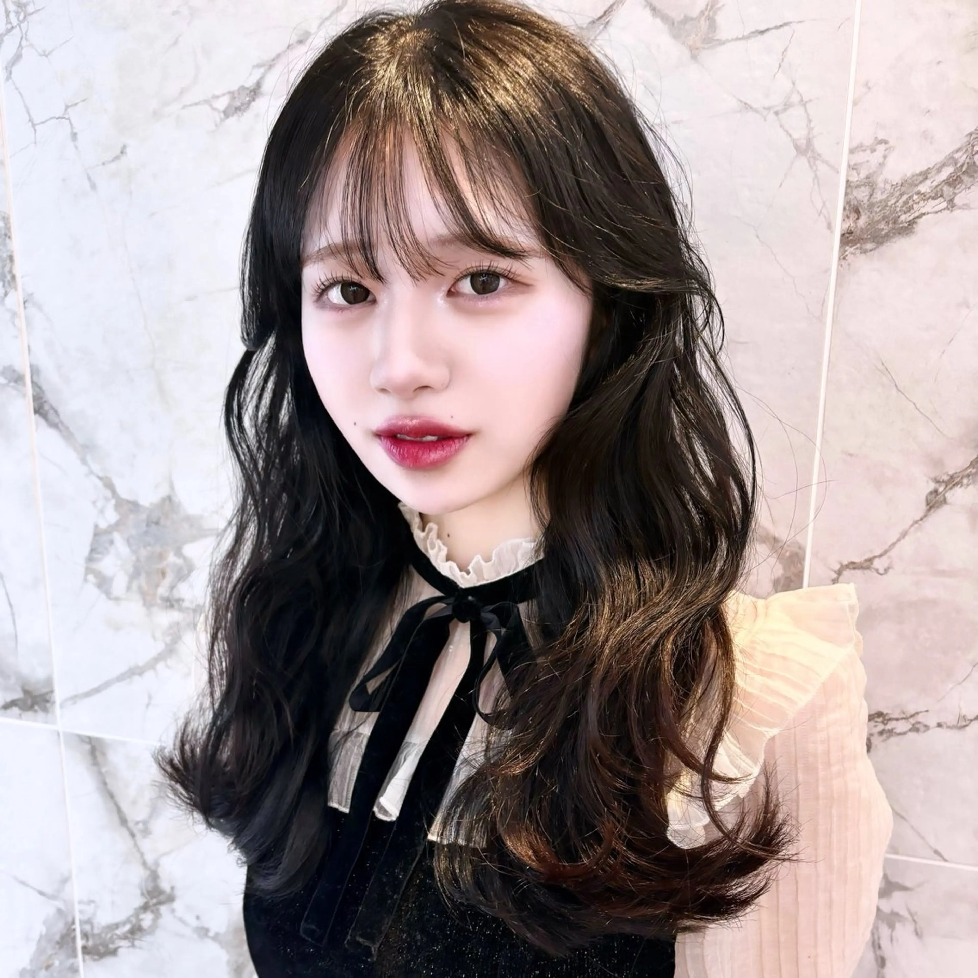 ロング カラー momochan🍑 ドーリーボブカット♡のヘアスタイル