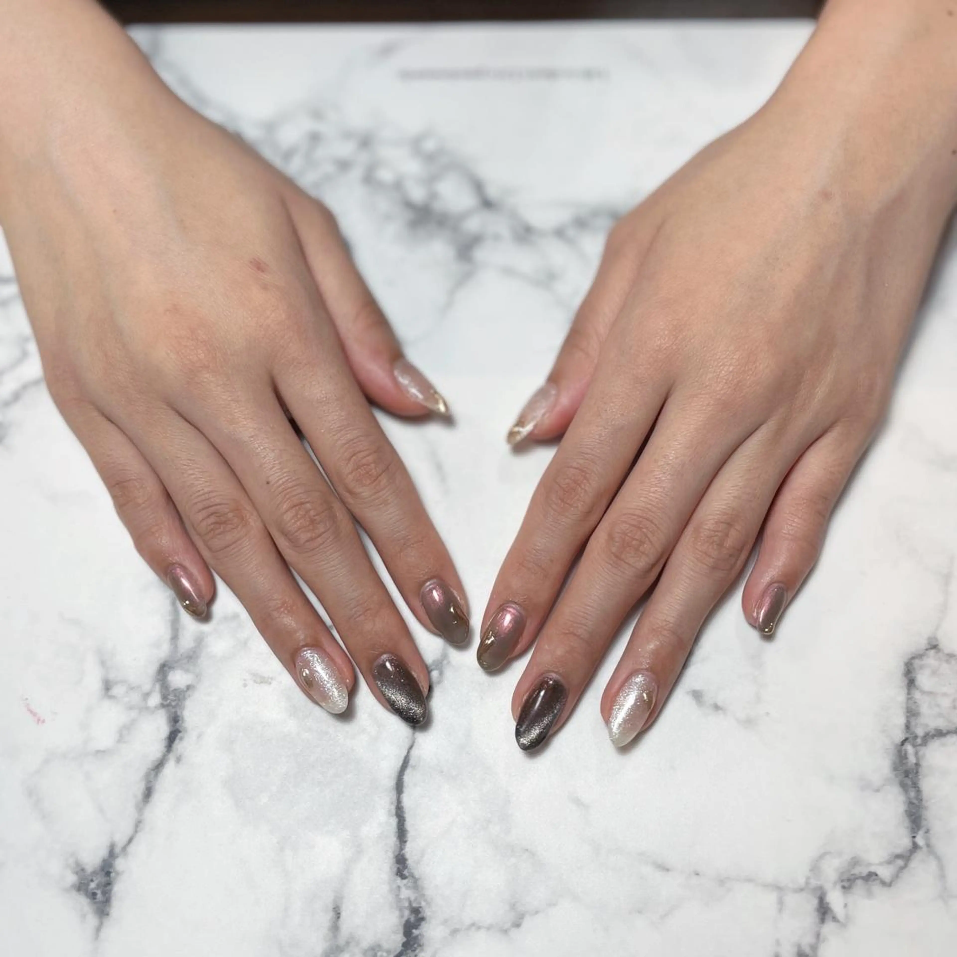 ネイル ジェルネイル マグネットネイル ミラーネイル パラジェル BLANCEnail所属・BLANCnail yuuのネイルデザイン