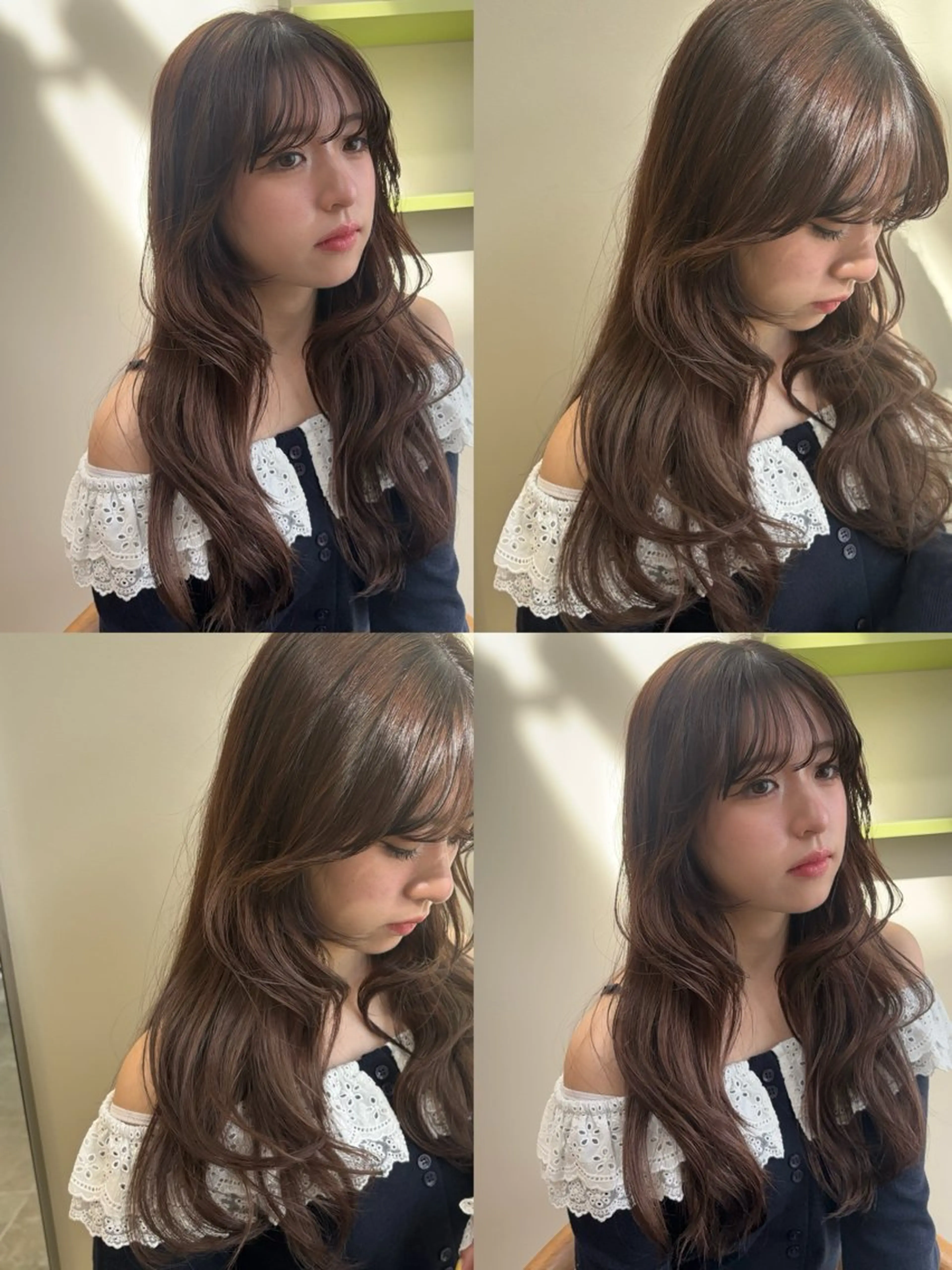 セミロング カット ヘアカラー 🩶透明感カラー×レ イヤー/miho🩶のヘアスタイル