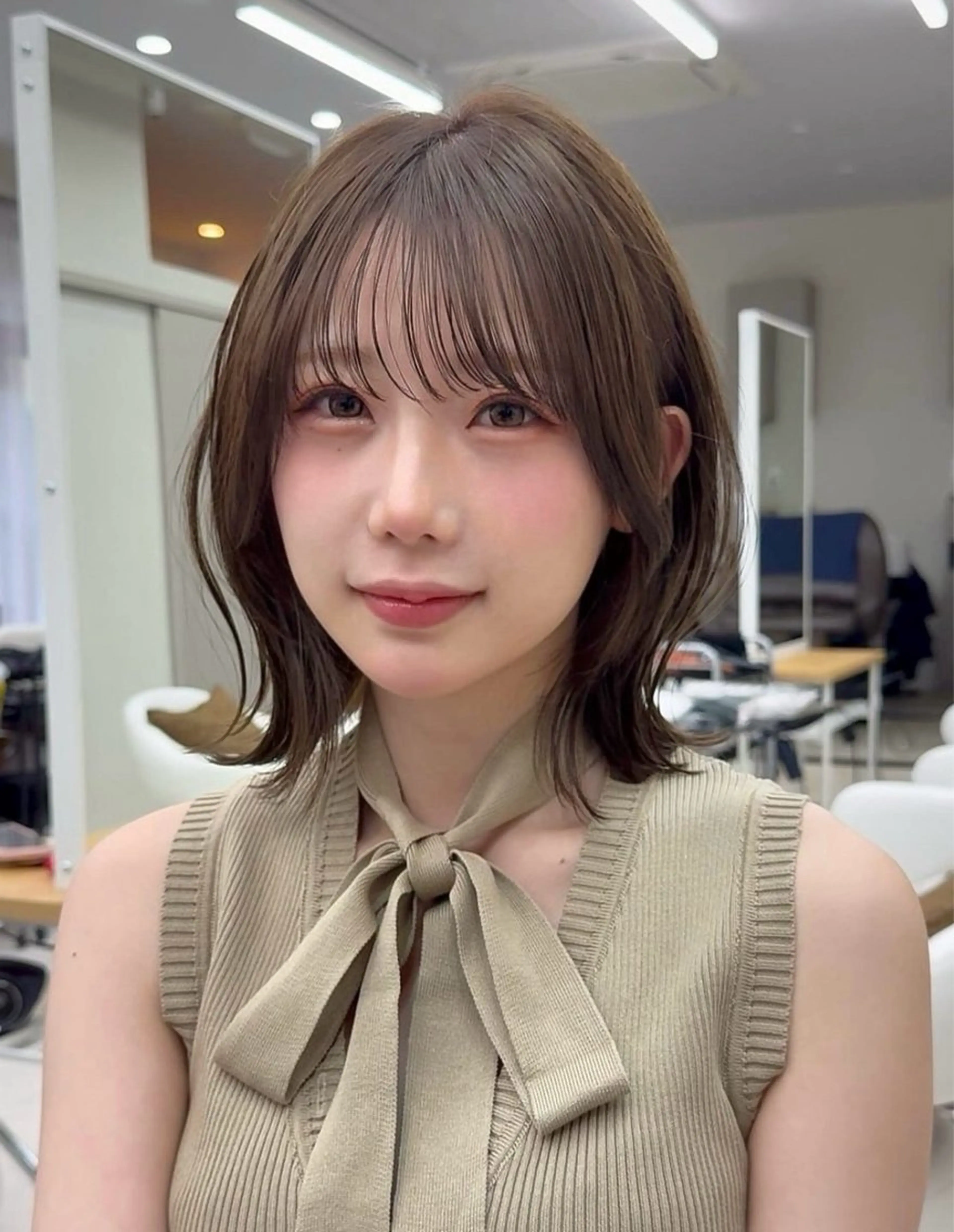 ミディアム ボブ 似合わせカット トリートメント ボブ/レイヤー /sora🌙✨️のヘアスタイル