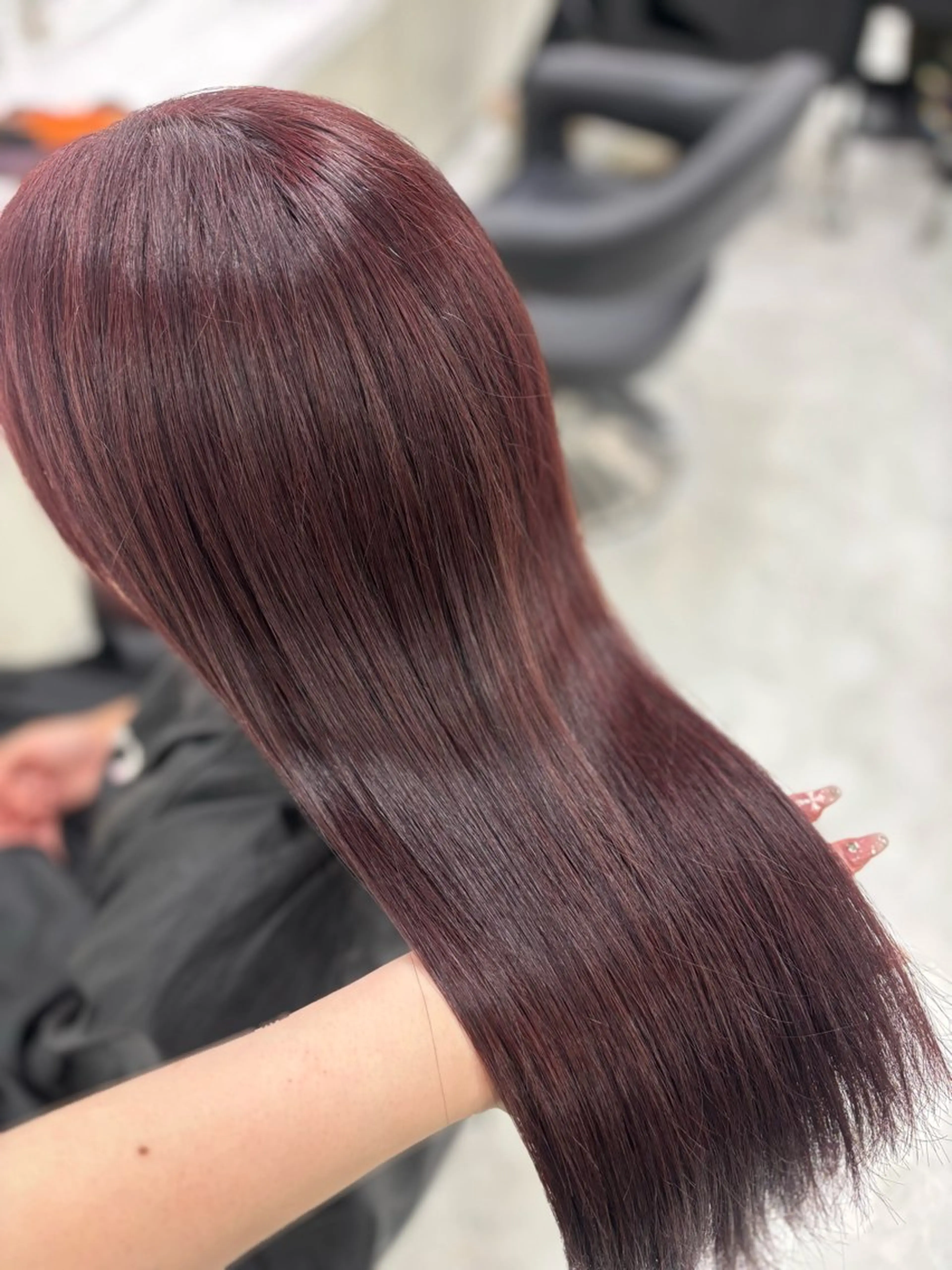 ロング ヘアカラー まろっと艶感ブラウン ベージュ🤍まなかのヘアスタイル