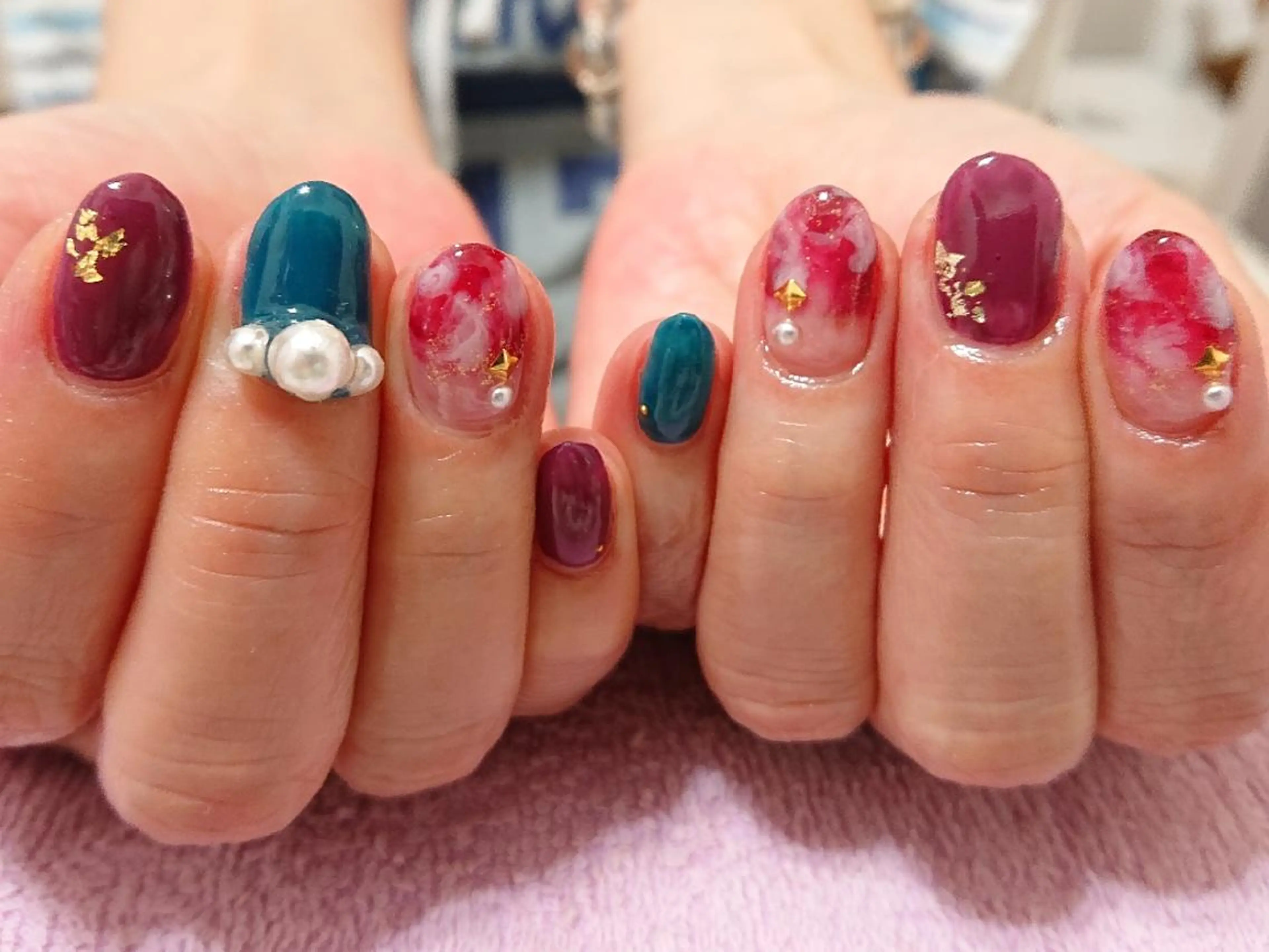 ネイル べっ甲ネイル ニュアンスネイル あんきち    のネイルデザイン