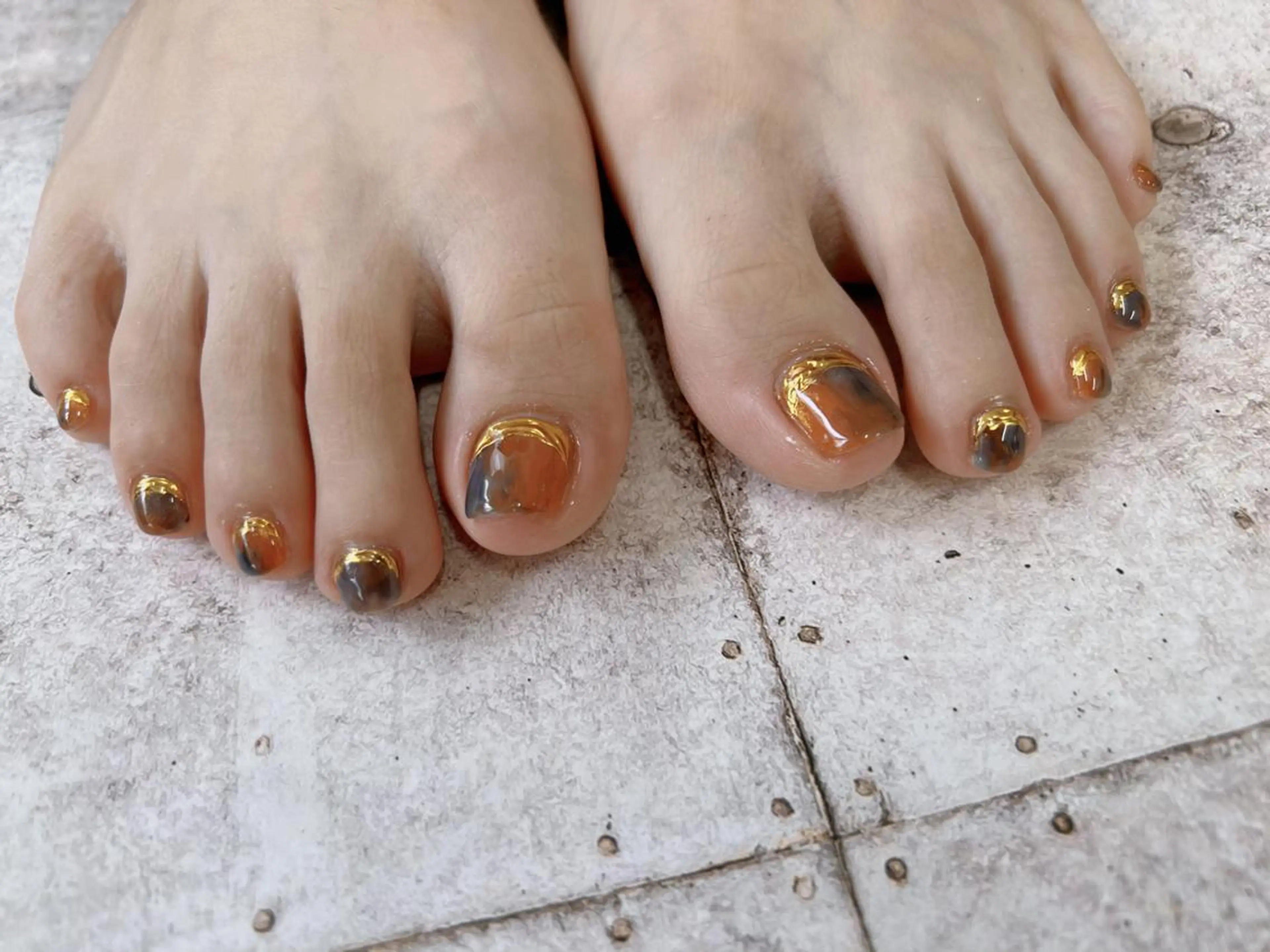 【フットネイル】ジェルネイル/定額コース！パラジェルベース変更可！持ち込み可能♪ ☆初回ソフトジェルオフ無料の写真