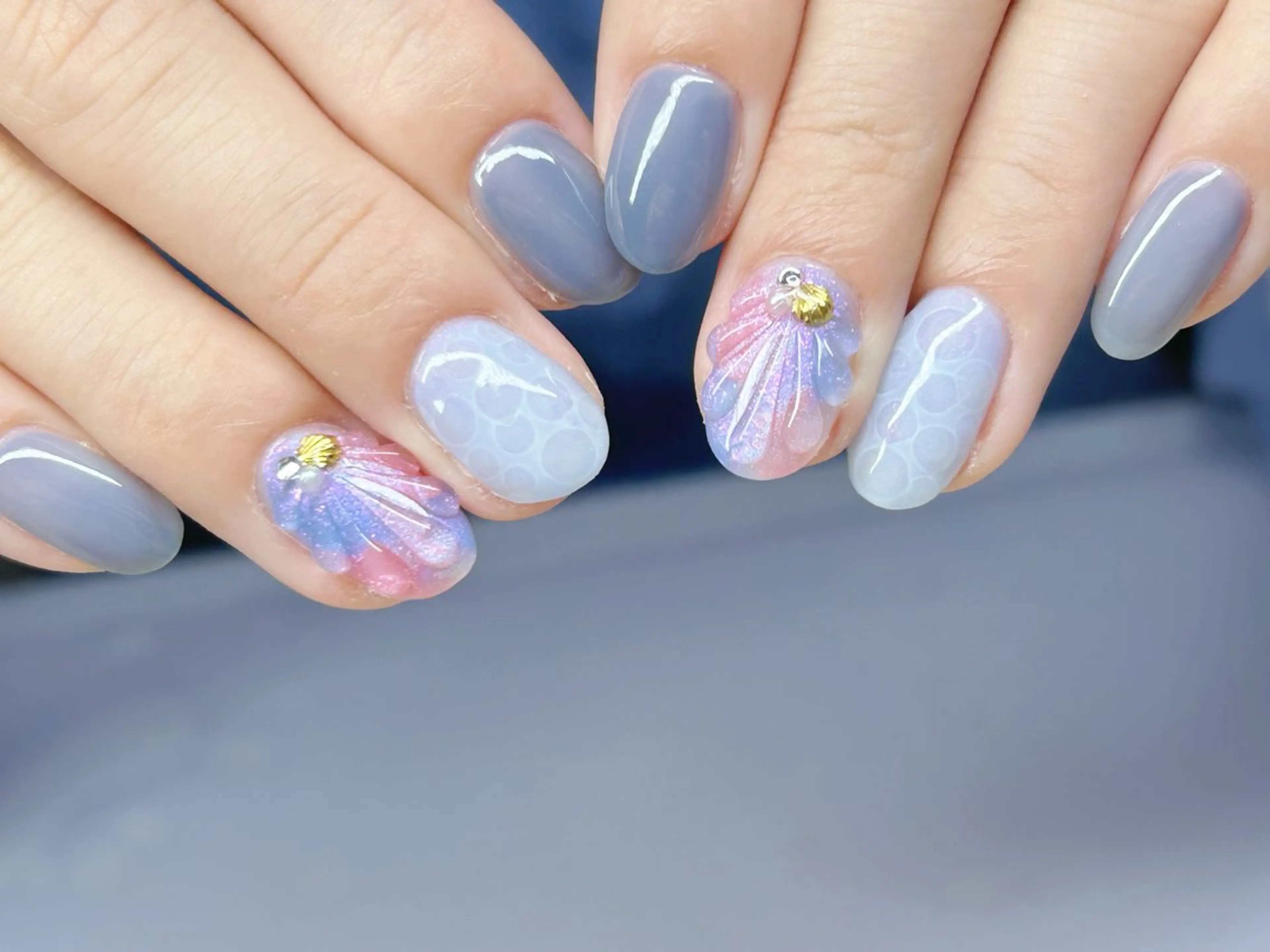 ネイル アートネイル チークネイル 成人式 入学式 長さ出し ハンドネイル Lino Nailのネイルデザイン