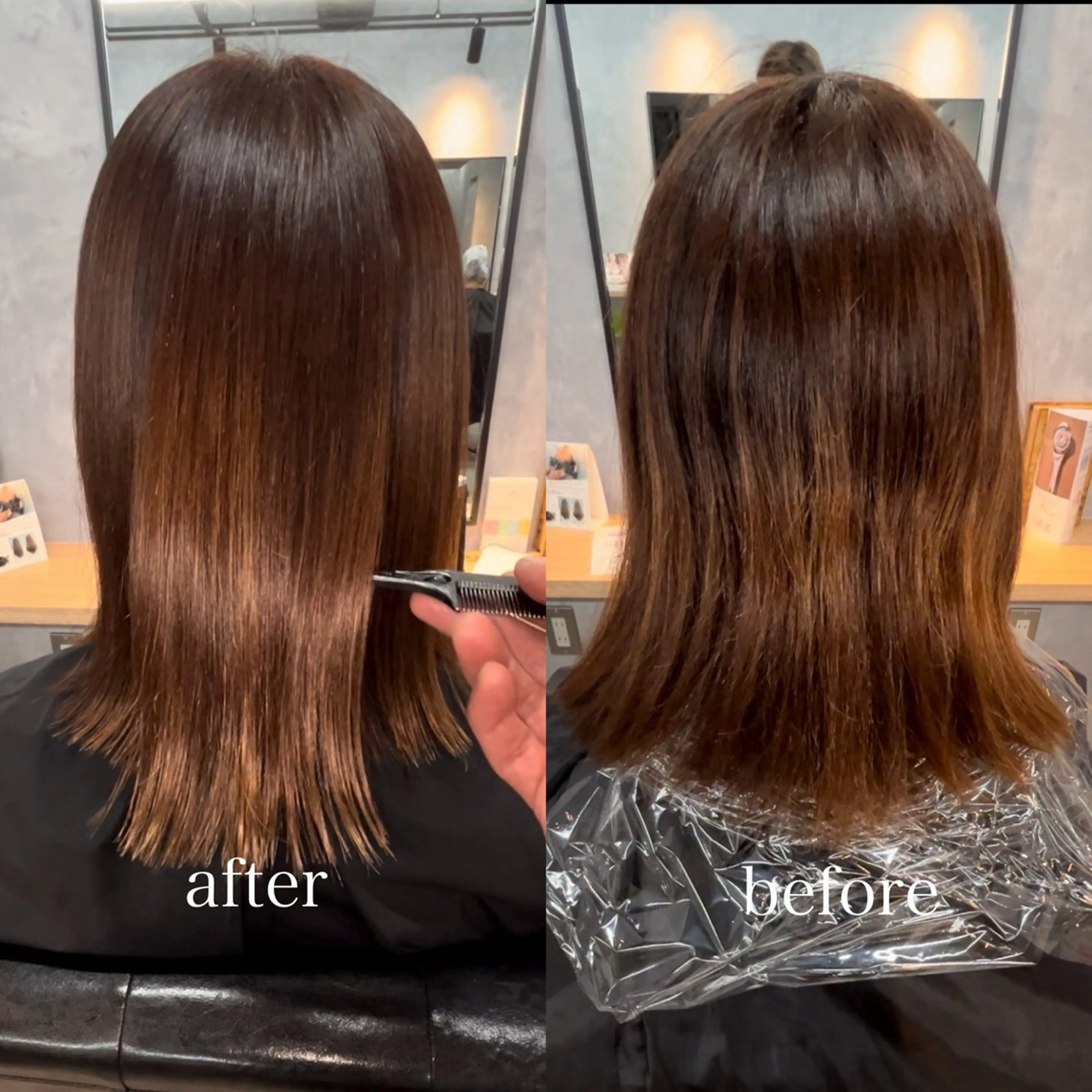 ミディアム 酸性ストレート 小山洋次/阪急茨木/ 透明感カラーショートのヘアスタイル