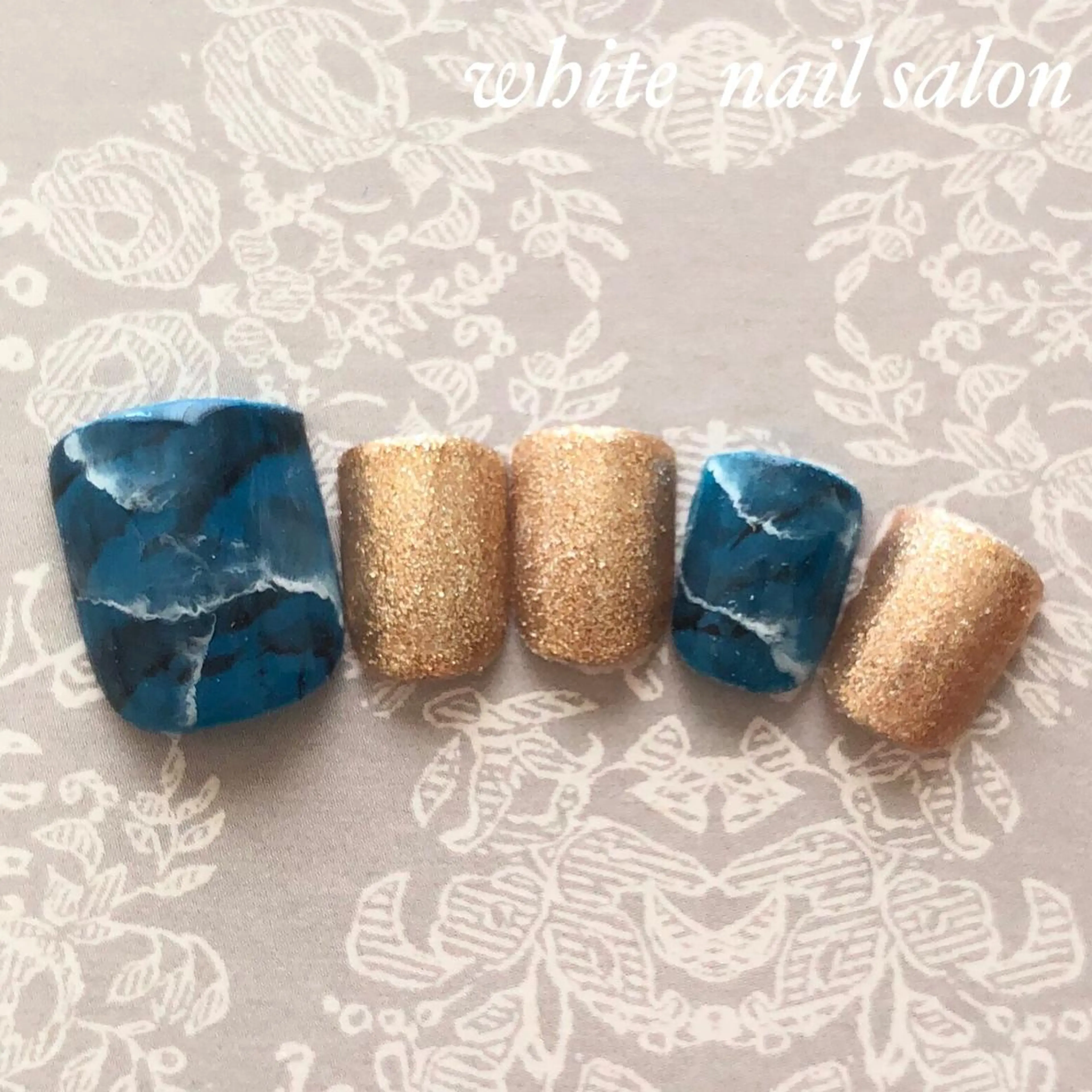 ネイル フットネイル フレンチネイル ジェルネイル 大理石ネイル(マーブル) オフィスネイル フットネイル white nail salonのネイルデザイン