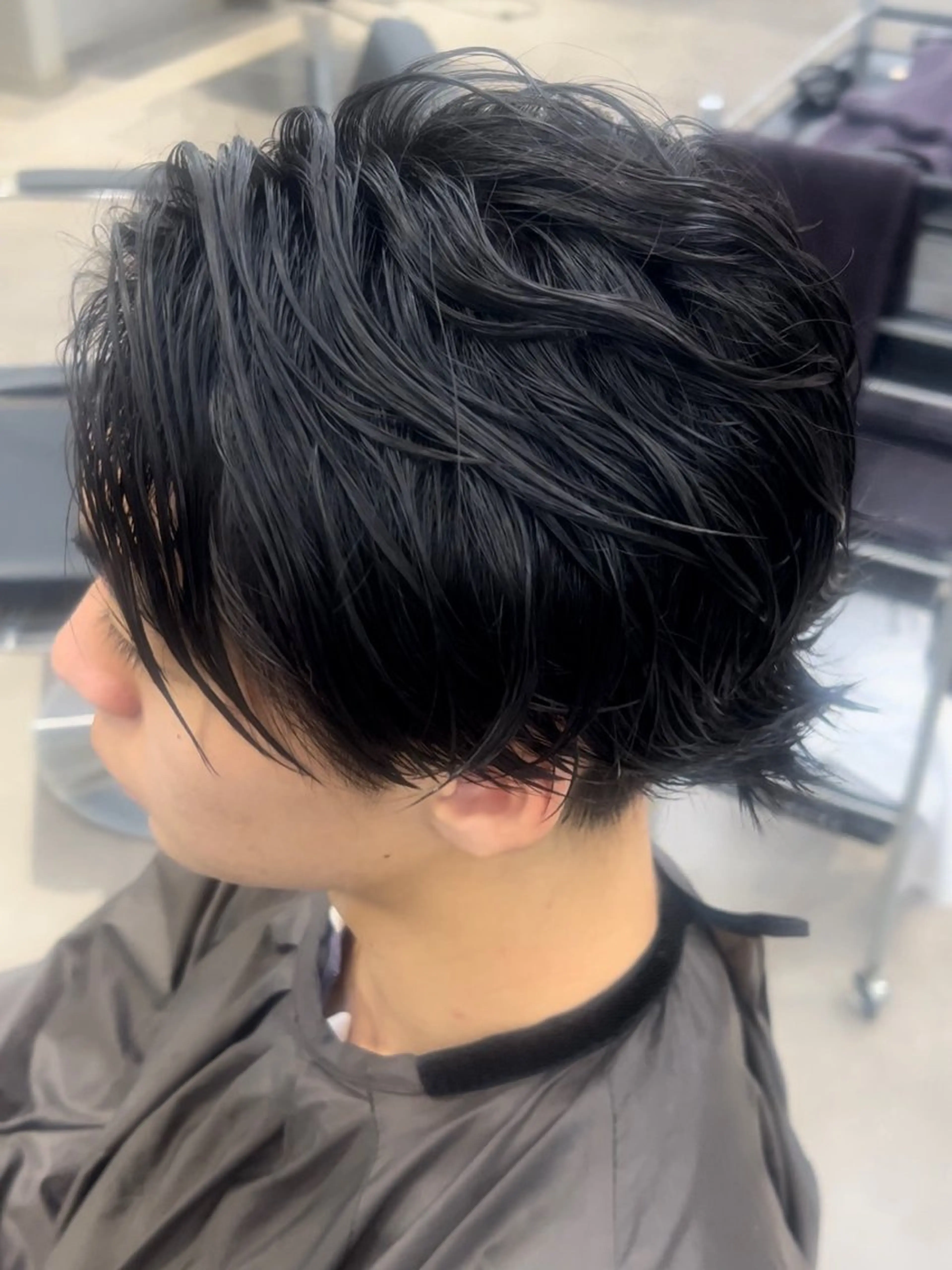 パーマ メンズ 曲がる縮毛矯正 LIBER 　岩名のヘアスタイル