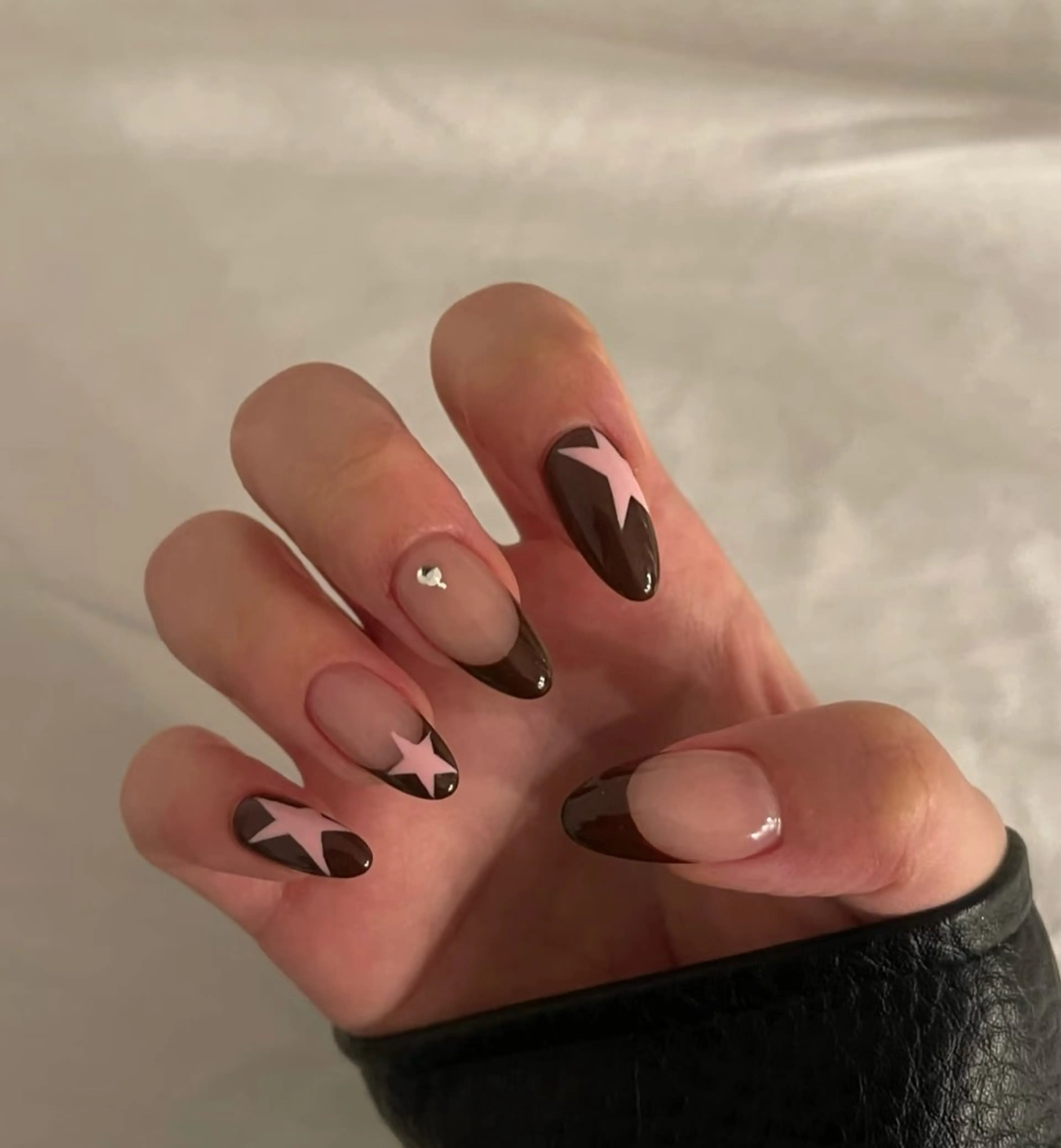 ネイル フラワーネイル フレンチネイル ジェルネイル ガラスフレンチ ハート ハンドネイル BabyYouMi nailのネイルデザイン