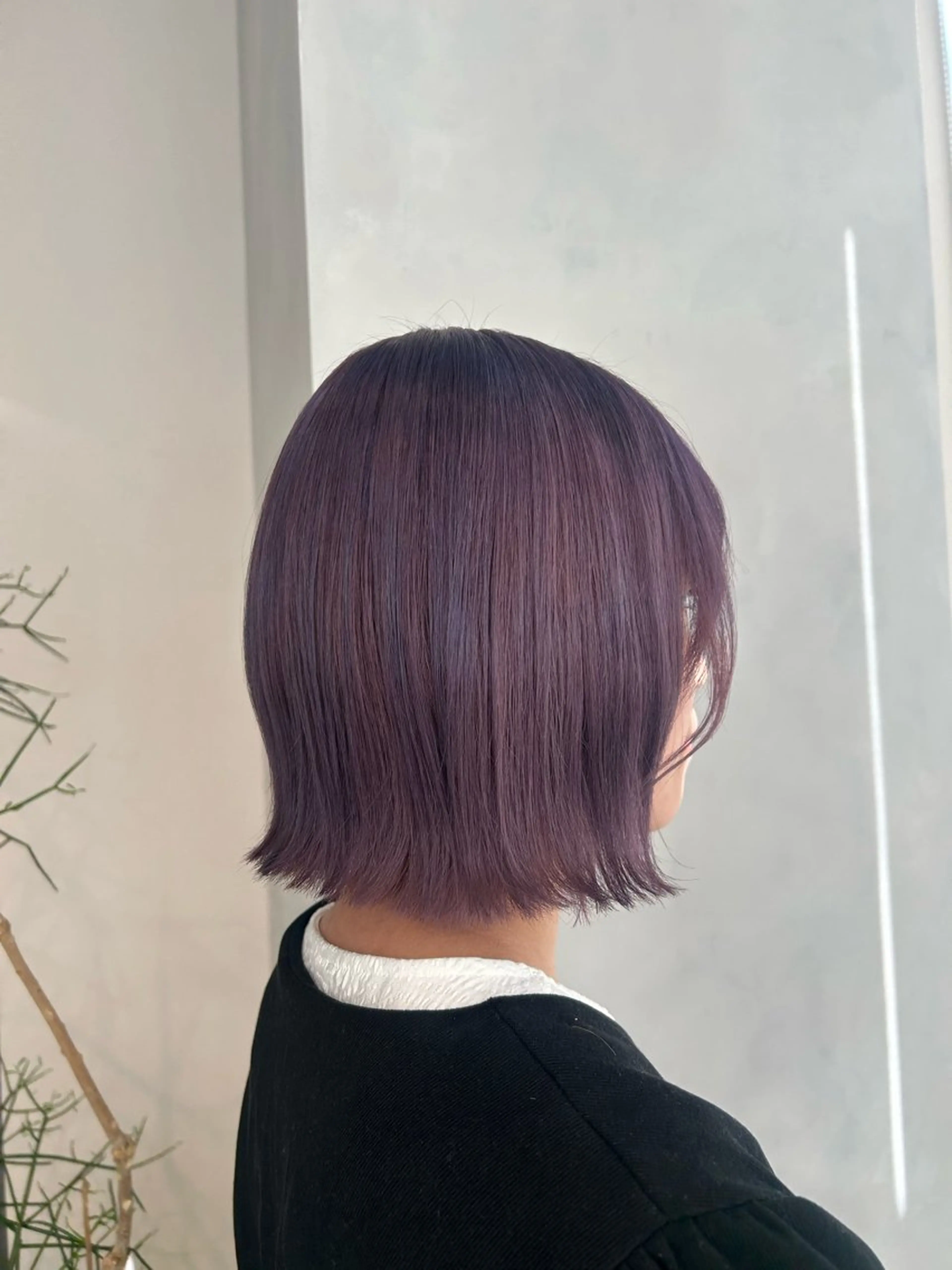 ショート カラー ラベンダーカラー ボブ ヘアカラー トリートメント ピンク/ベージュ /似合わせ/田島百華のヘアスタイル