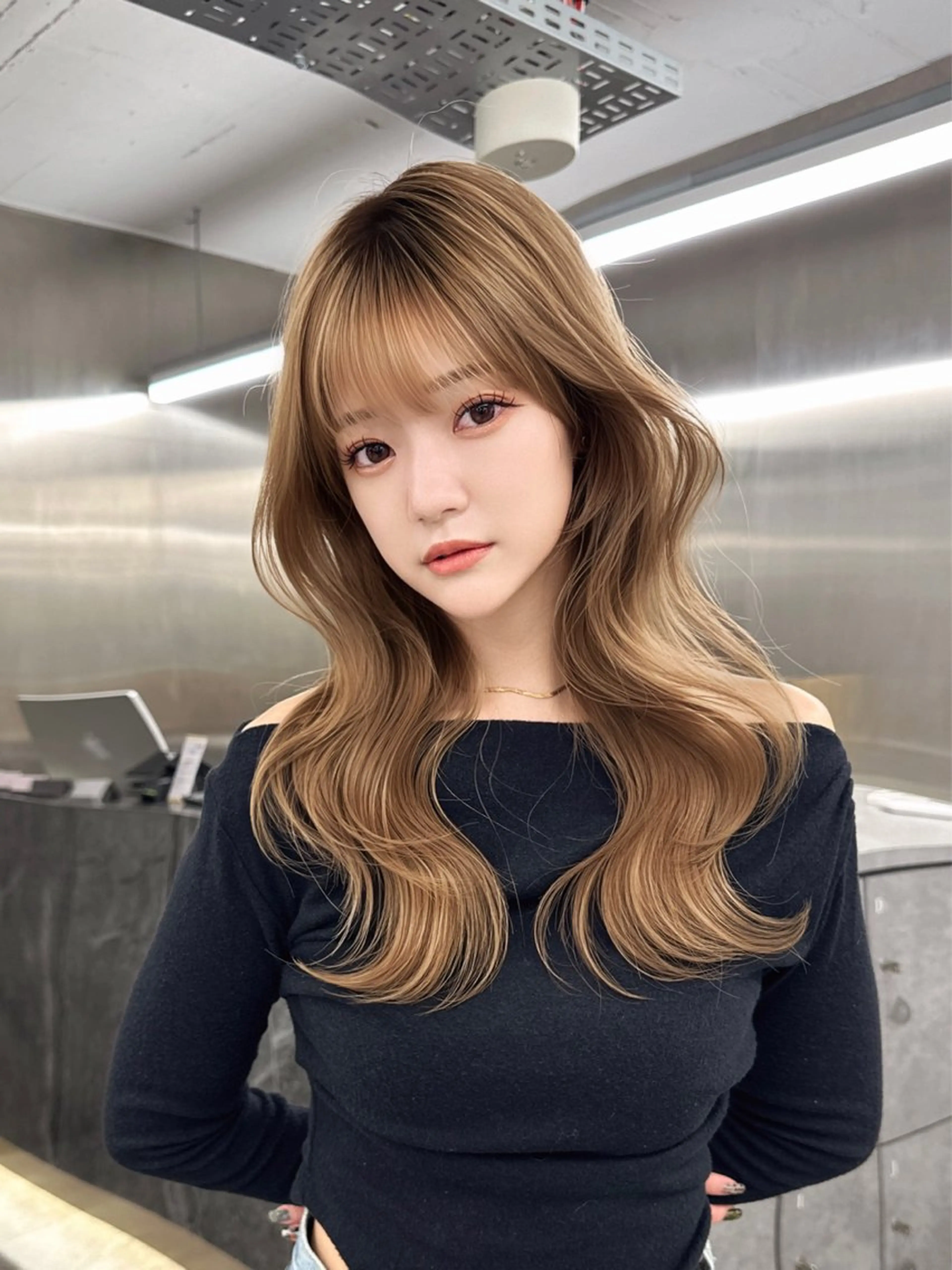 セミロング カット ヘアカラー トリートメント 森田 真由香のヘアスタイル