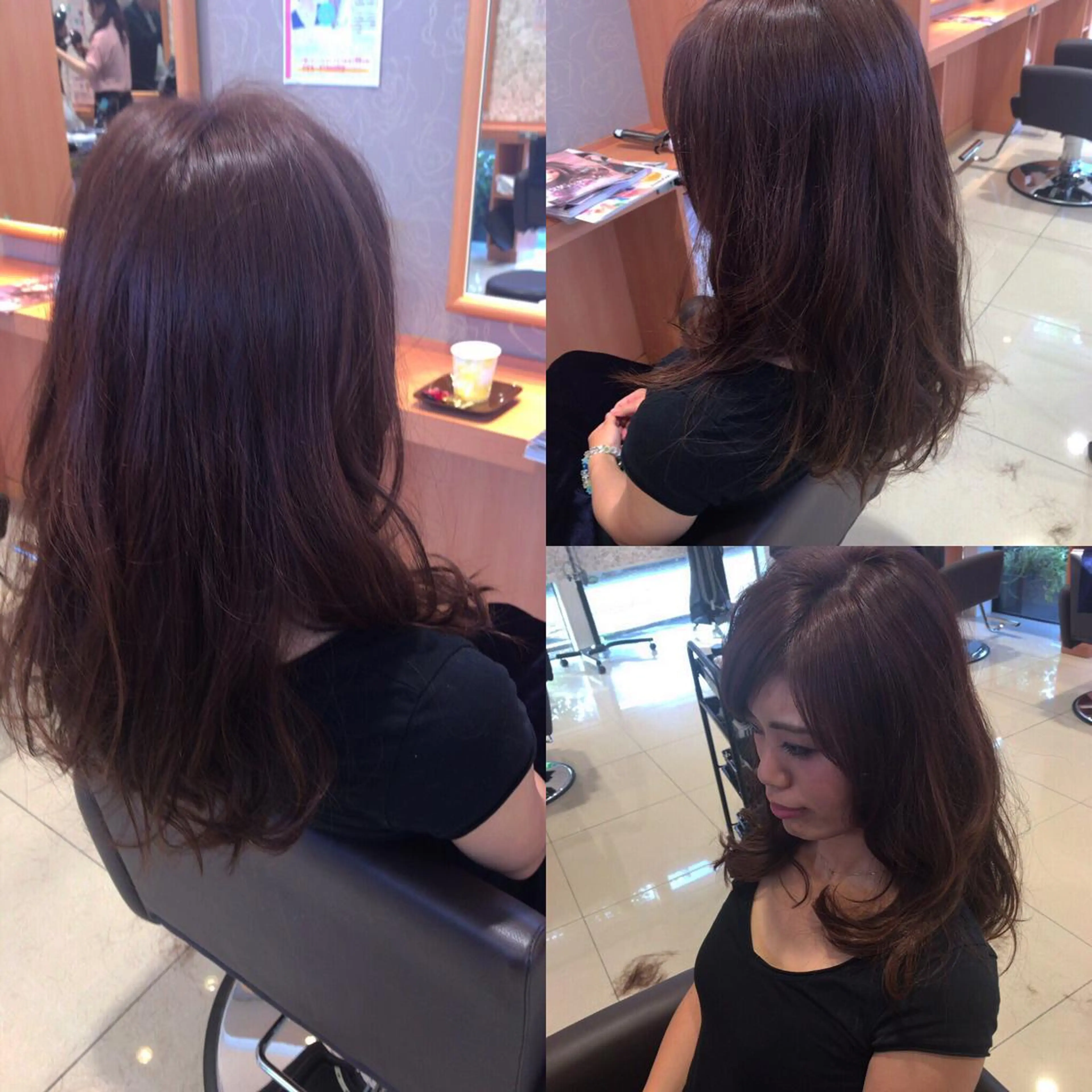 セミロング カラー 透明感カラー イルミナカラー レイヤーカット匠 イソザキノリユキのヘアスタイル