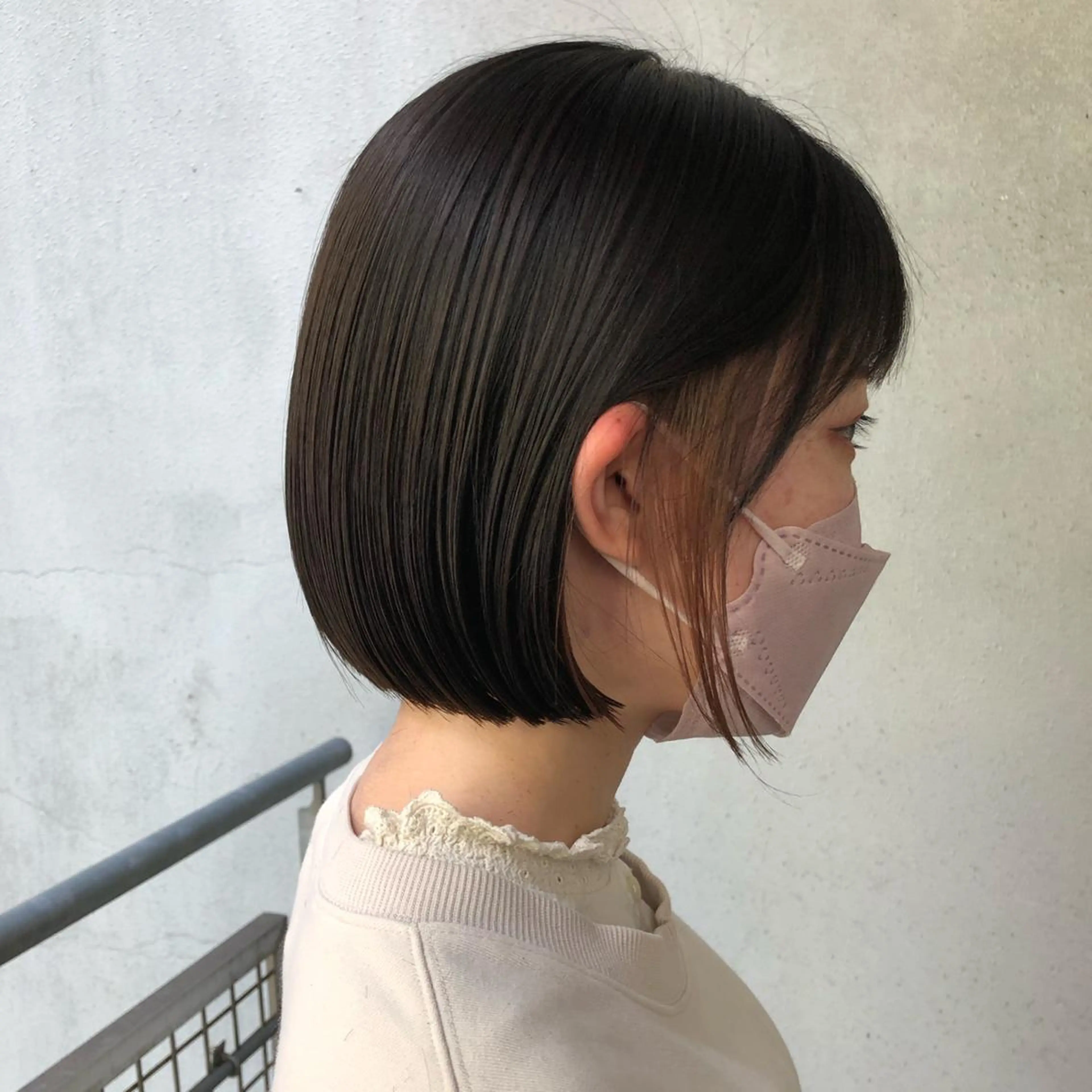 ショート ワンレンボブ ボブ カット ヘアカラー Gardenhair 小笠原篤矢ショートのヘアスタイル