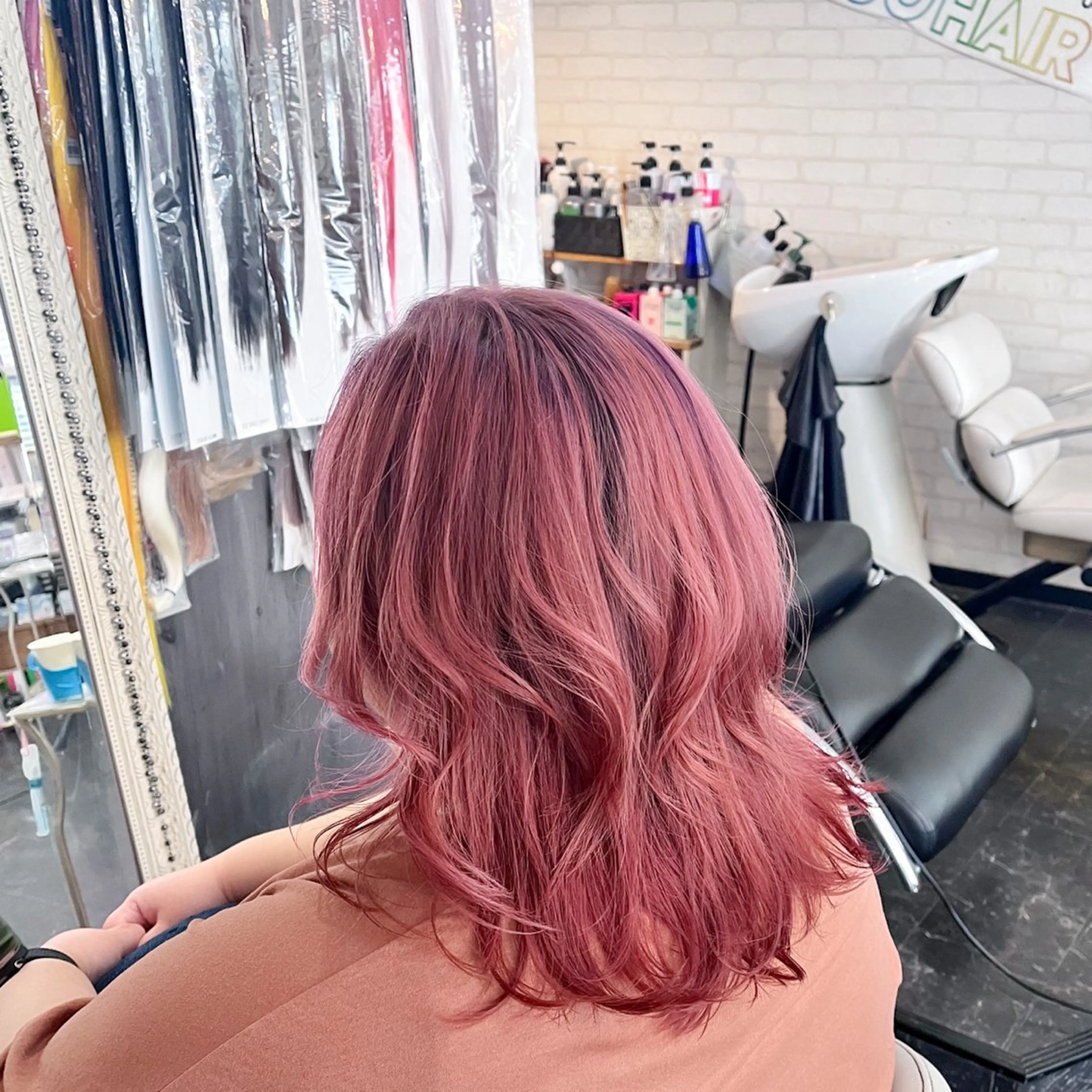 ミディアム カラー ヘアアレンジ ブリーチ ケアブリーチ ヘアカラー トリートメント Kimura Shinyaのヘアスタイル