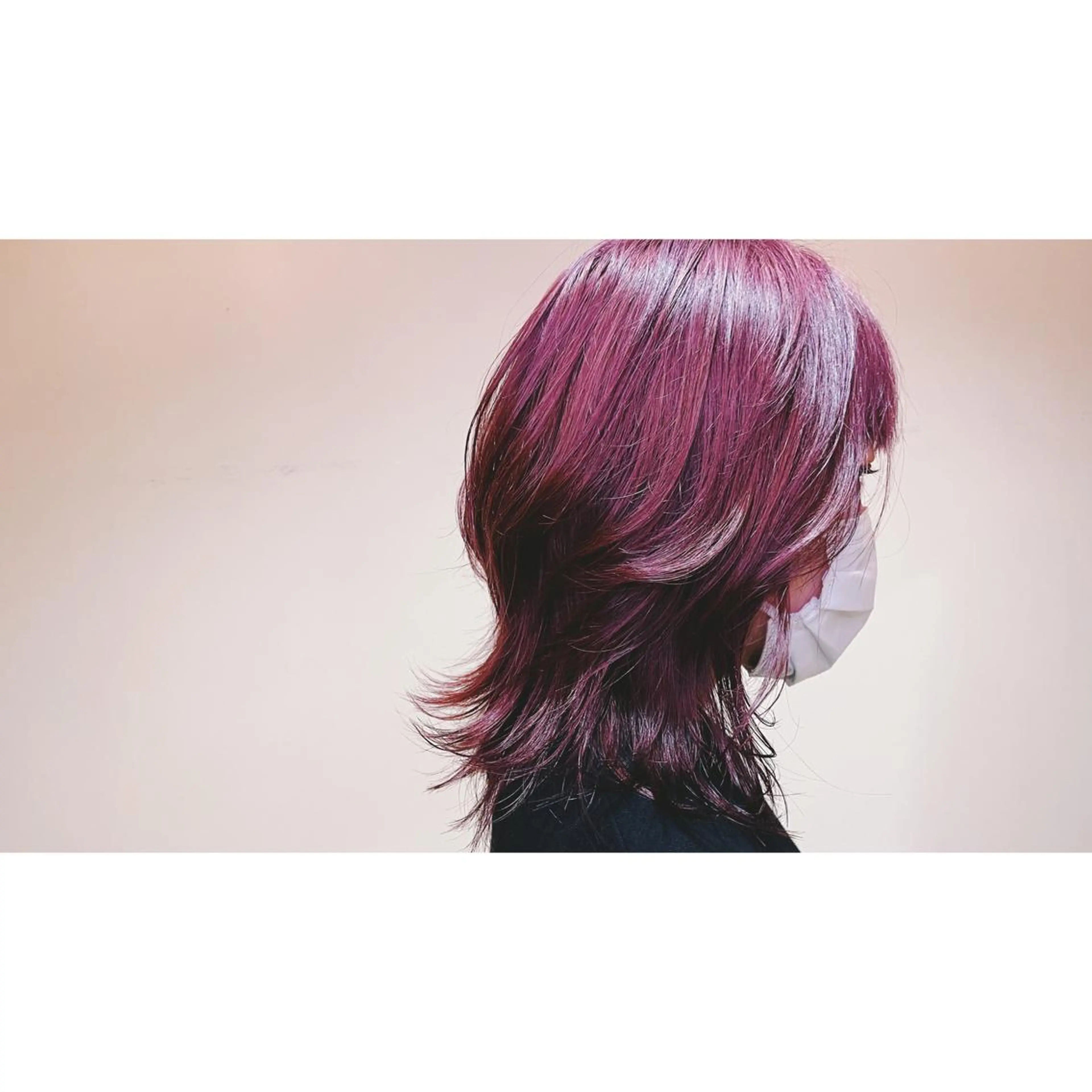 ミディアム カラー ピンクカラー パープルカラー カット ヘアカラー 縮毛矯正 トリートメント AGATES seltia所属・齊藤 賢祐のヘアスタイル