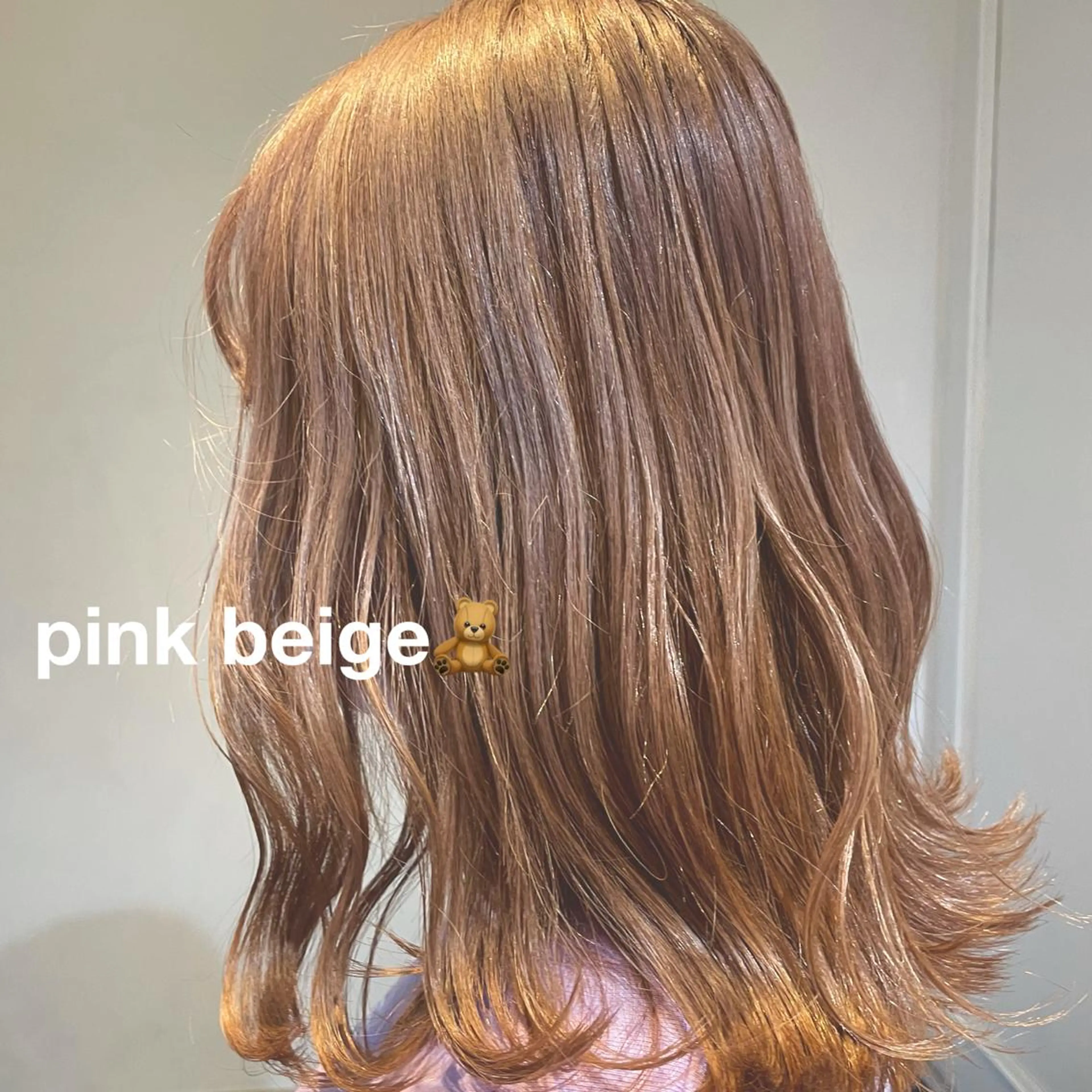 セミロング カラー ヘアアレンジ ブリーチ ヘアカラー ハイトーンピンク🍑 ブリーチ🍑RINAのヘアスタイル