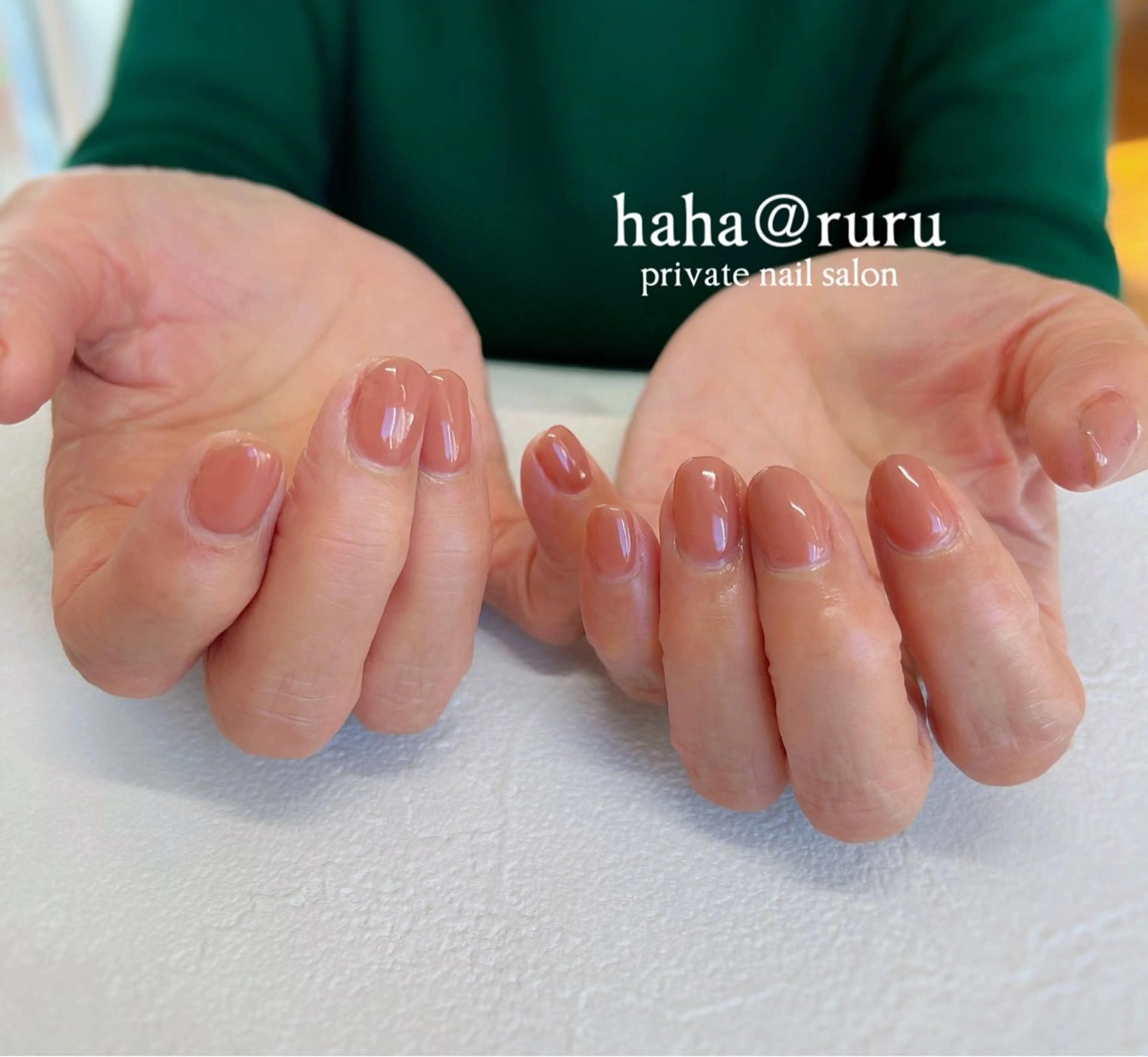ネイル オフィスネイル ワンカラーネイル haha@ ruruのネイルデザイン