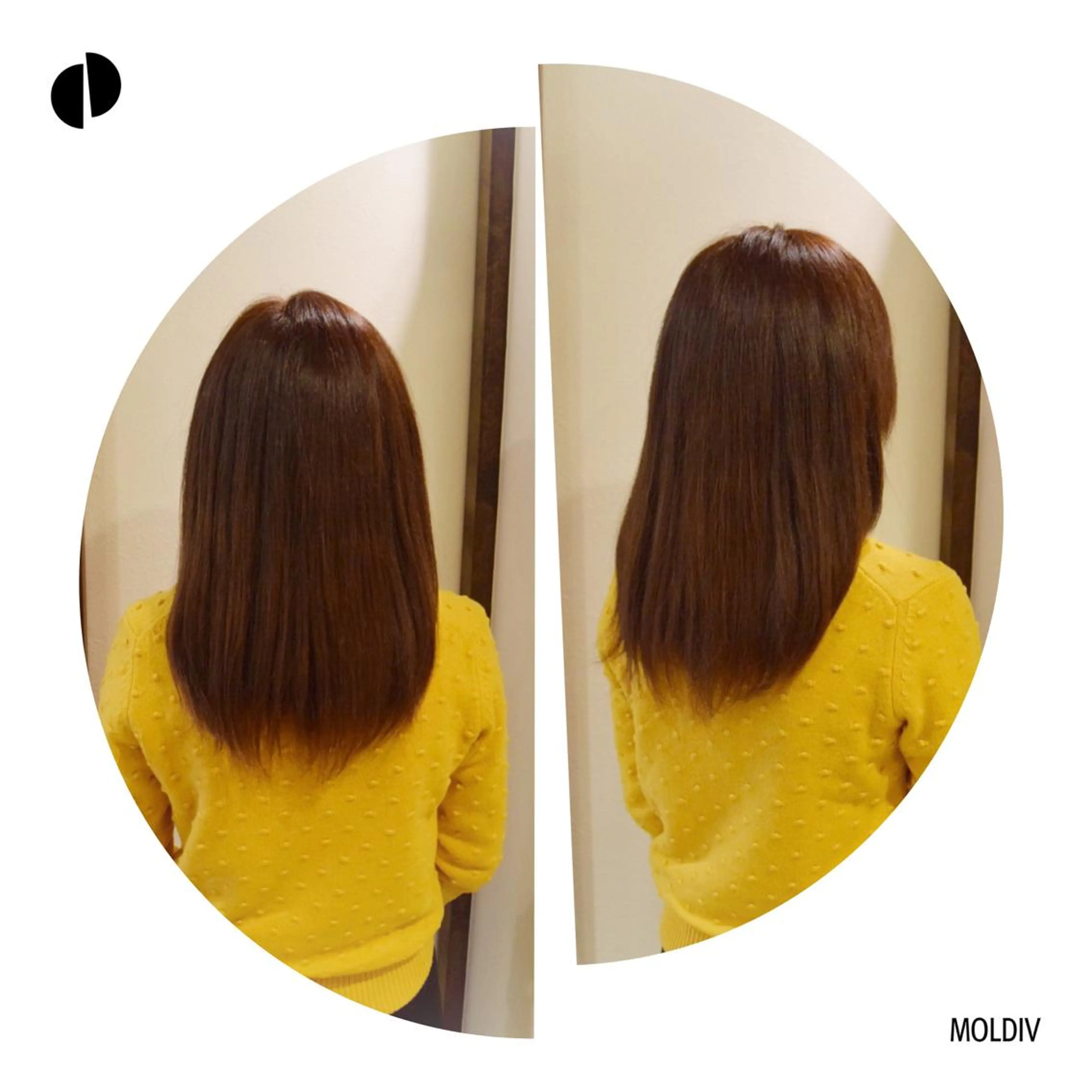 ミディアム セミロング カラー ブラウンカラー モカブラウン オレンジ ✨縮毛矯正✨髪質改善 ナカシマ ユミのヘアスタイル