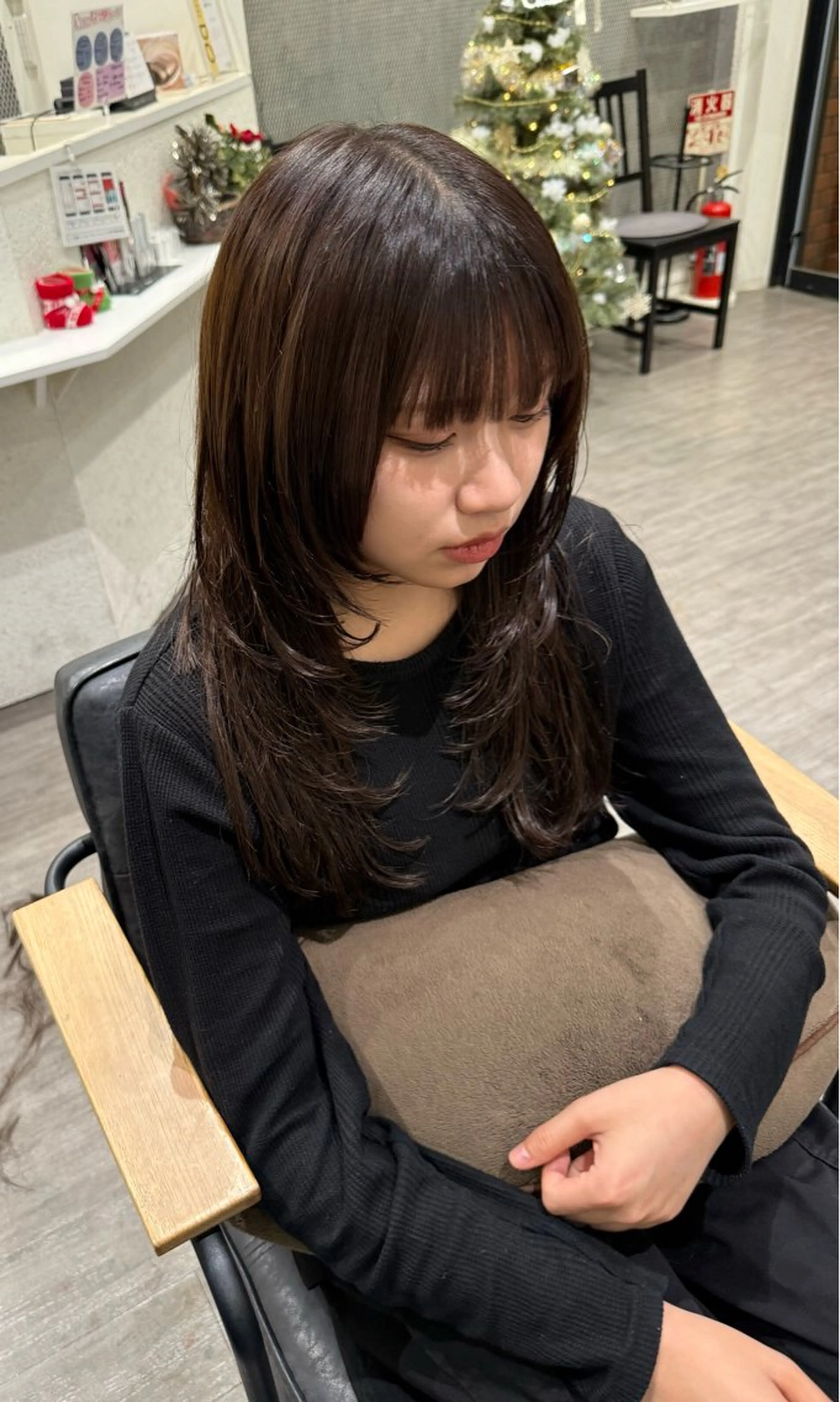 ロング レイヤーカット カット ヘアカラー トリートメント 艶髪レイヤー上田 紗也🇰🇷💗のヘアスタイル