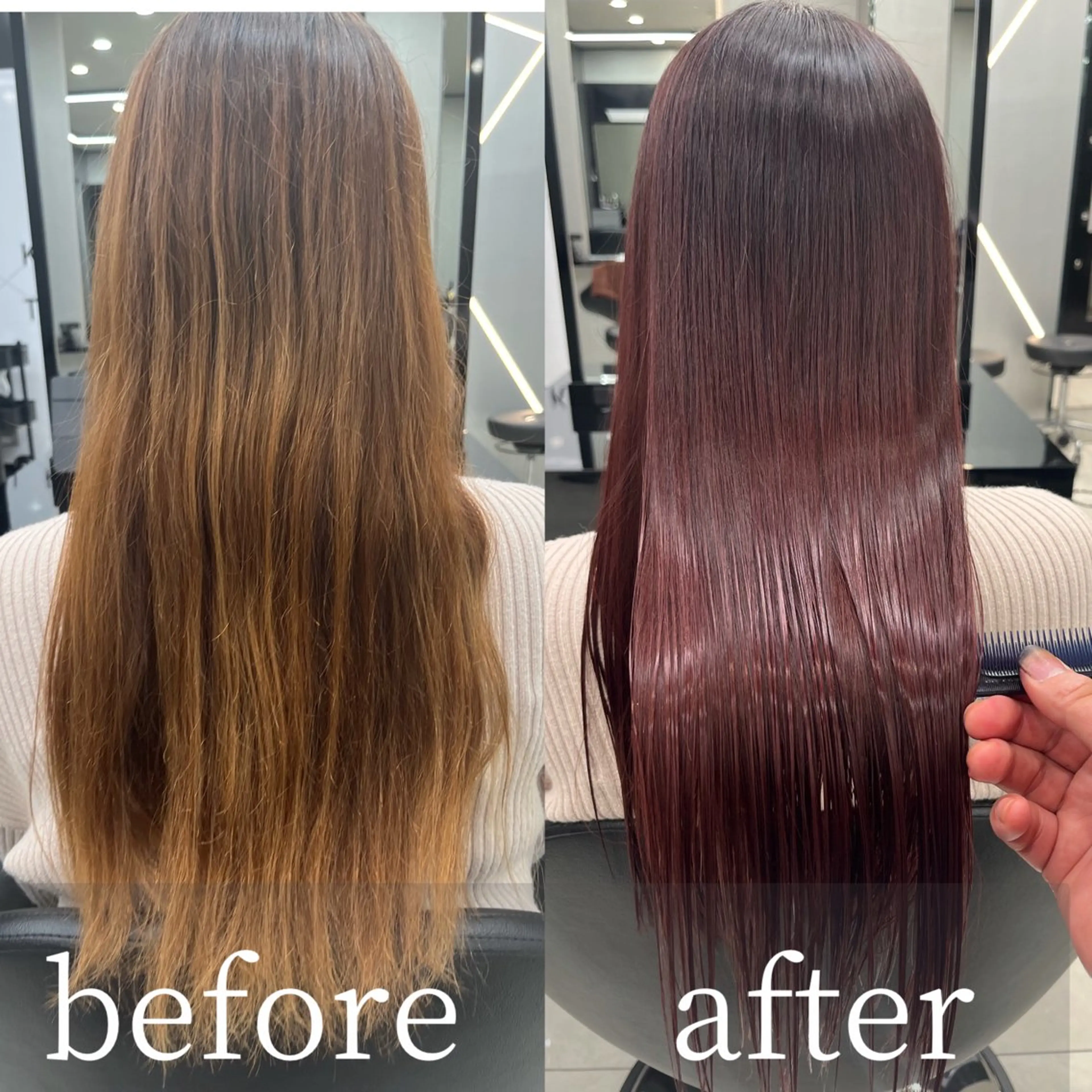 セミロング カラー hair salon Ranun髪質改善のヘアスタイル