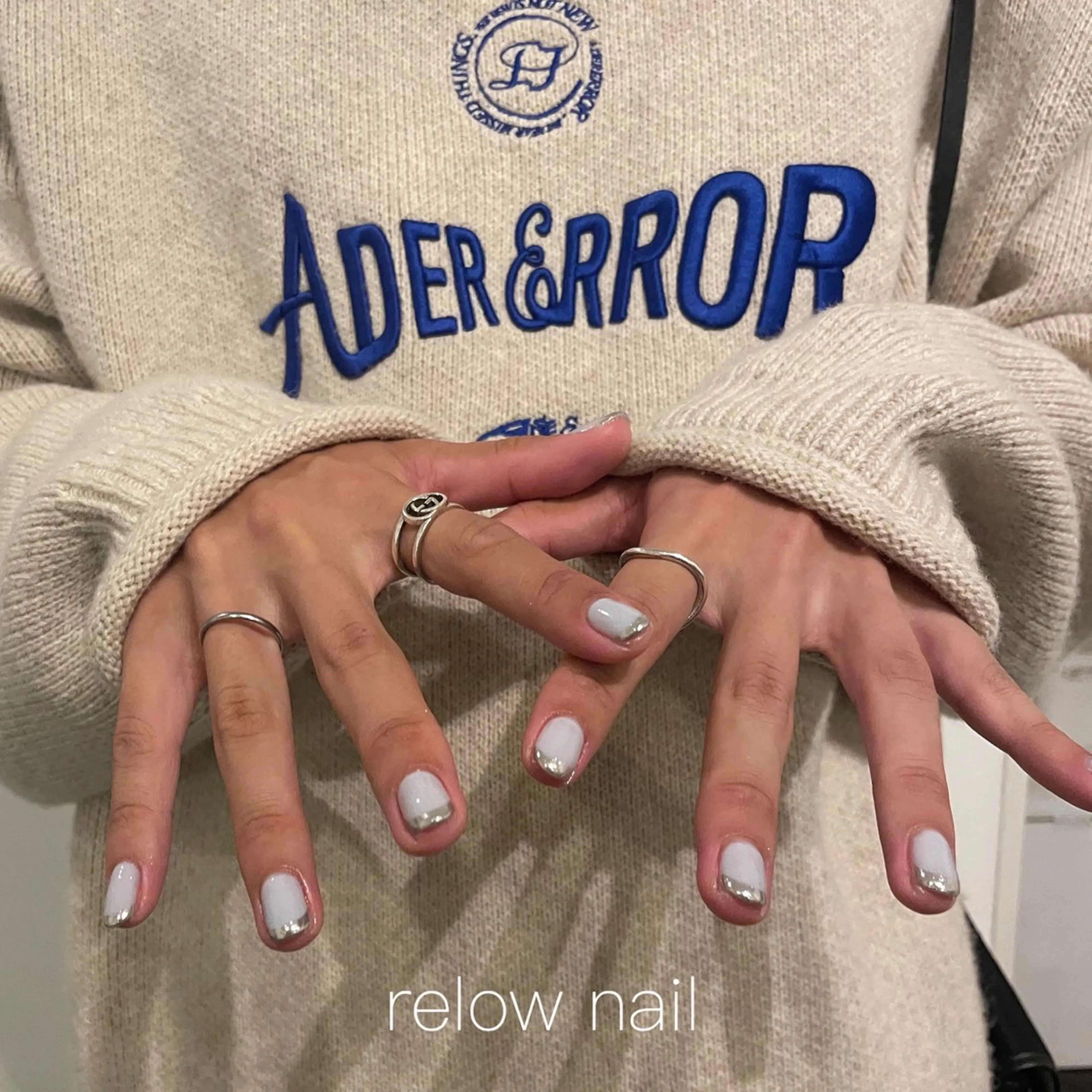 ネイル フレンチネイル ミラーネイル 🌷 YURI🌷のネイルデザイン