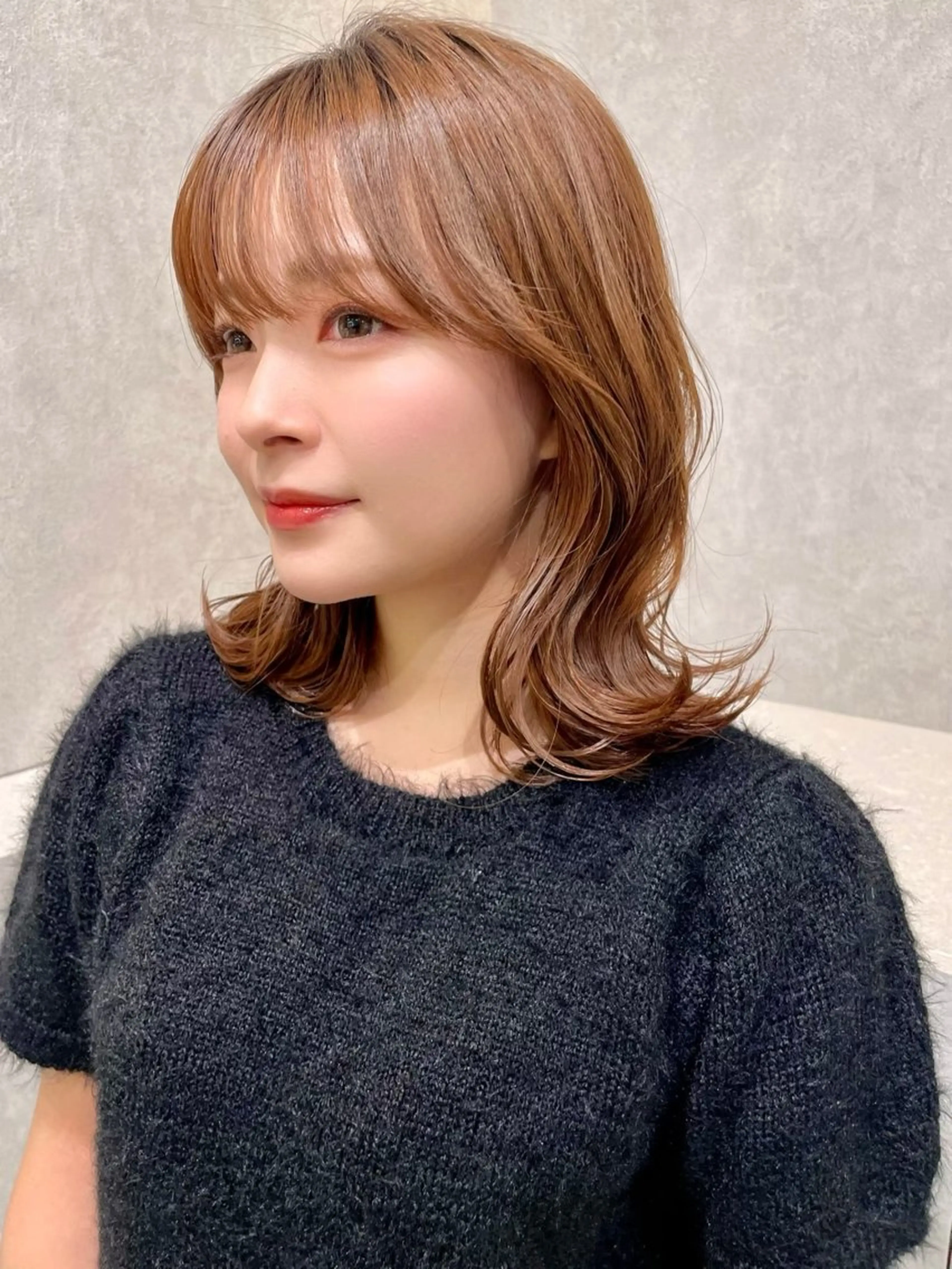 ミディアム カラー ヘアアレンジ 顔周りカット 韓国風ヘア レイヤーカット 小顔カット カット ヘアカラー ✨レイヤー/ 透明感カラー✨冨永剛のヘアスタイル