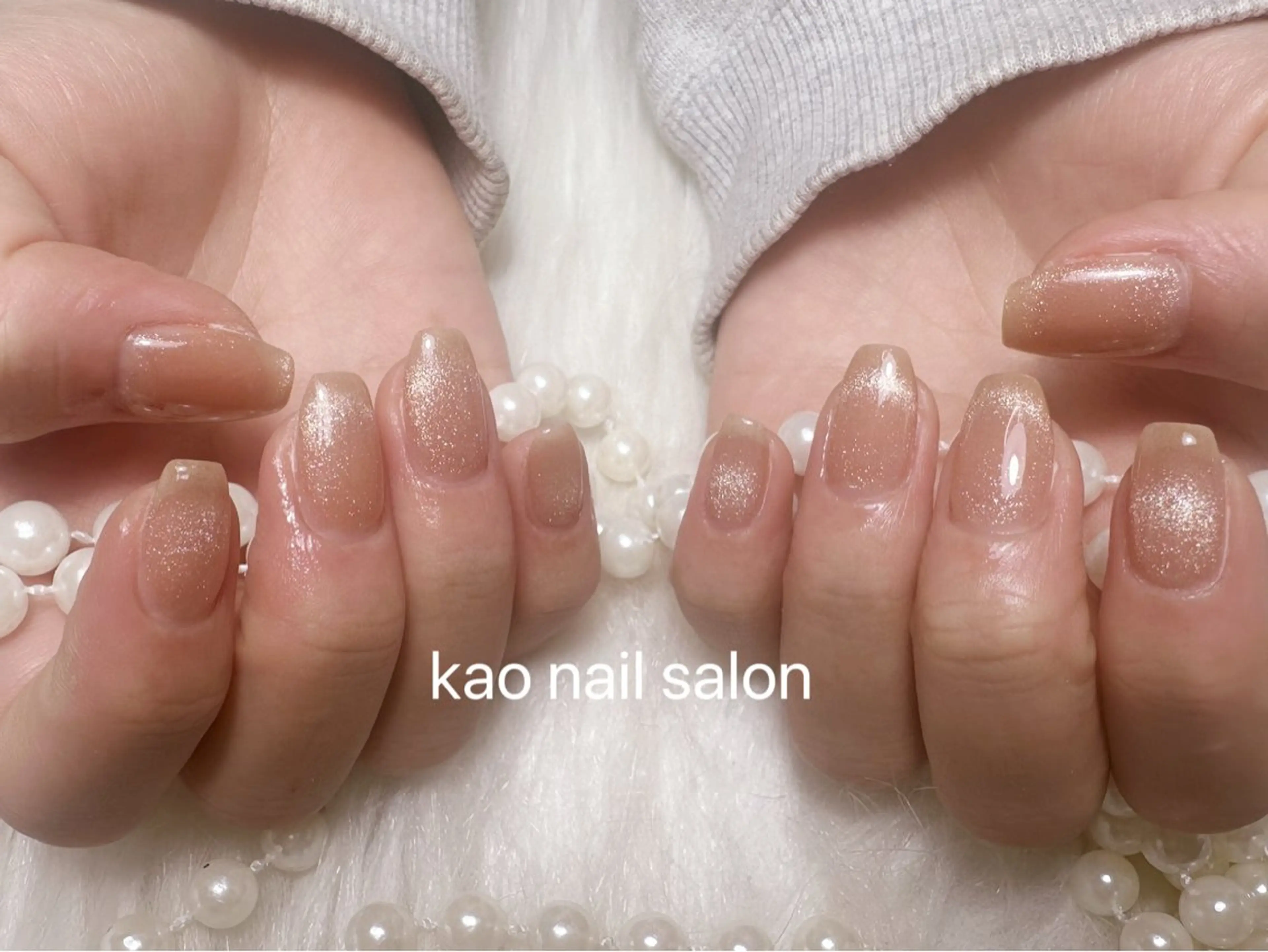 ネイル ハンドネイル kao nail マグネット/長さだしのネイルデザイン