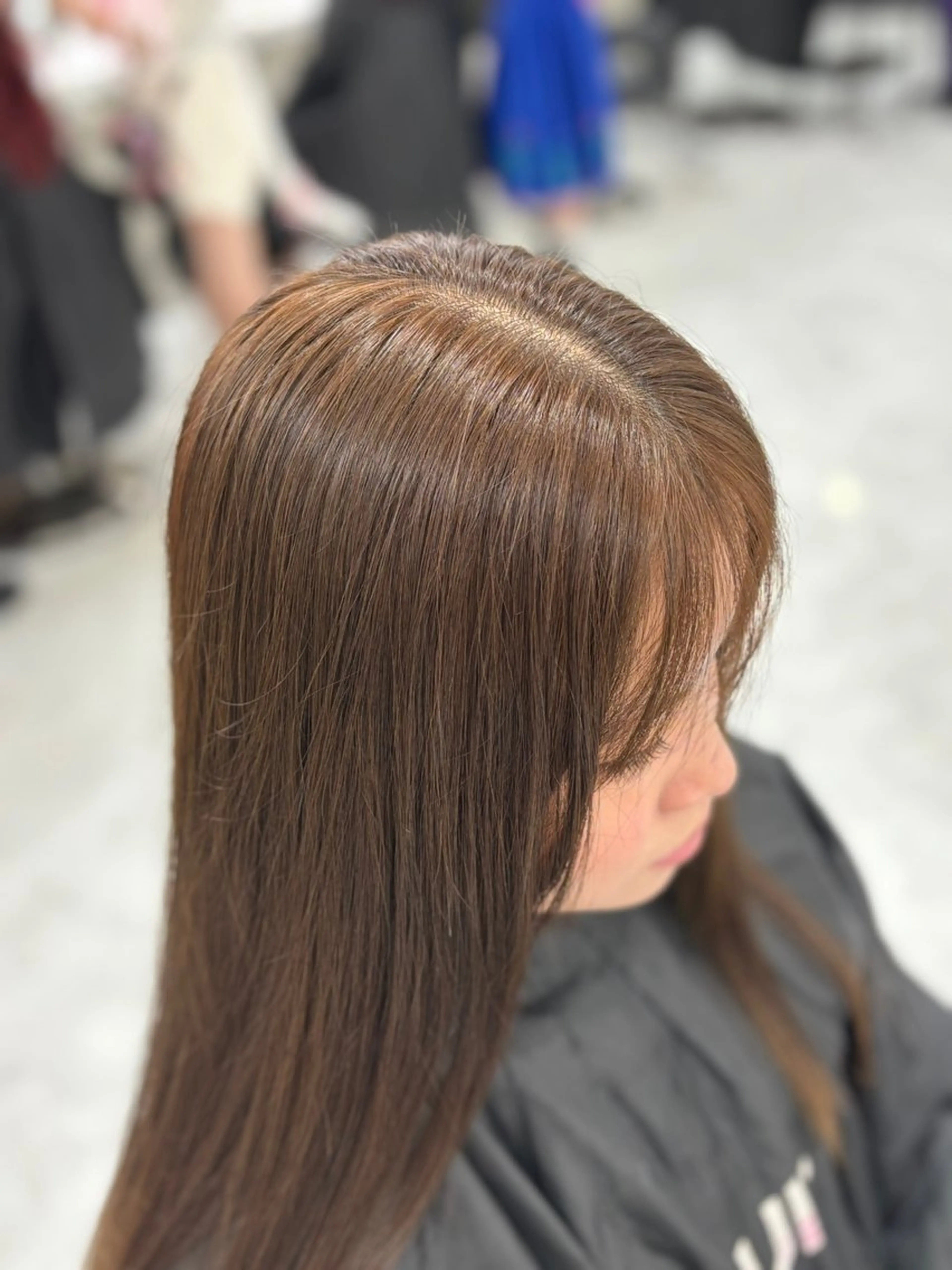 ロング ヘアカラー トリートメント ヘアセット まろっと艶感ブラウン ベージュ🤍まなかのヘアスタイル