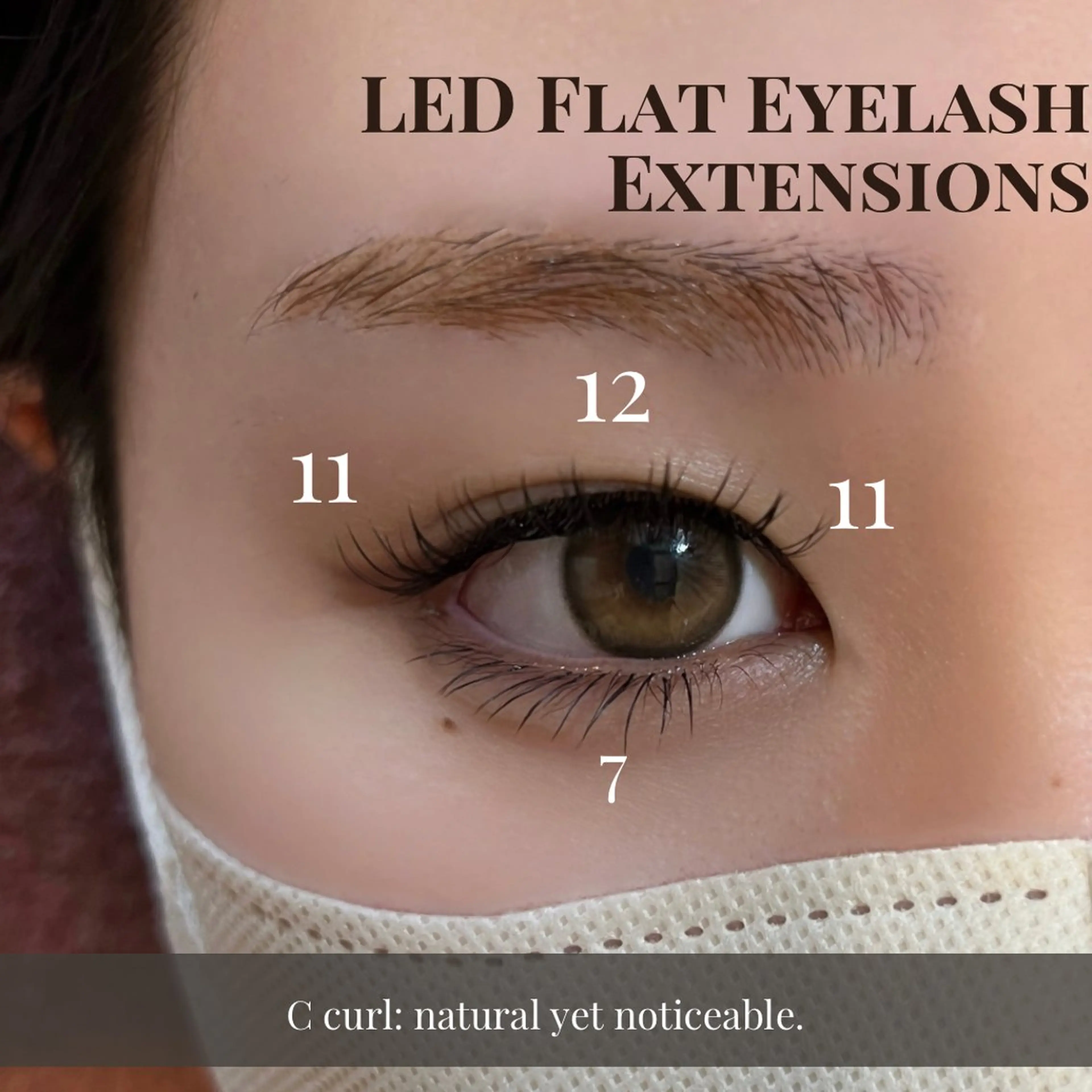 マツエク・マツパ Cカール キュート フラットラッシュ Jカール 下まつげエクステ Lokelani Wakanaのマツエク・マツパデザイン