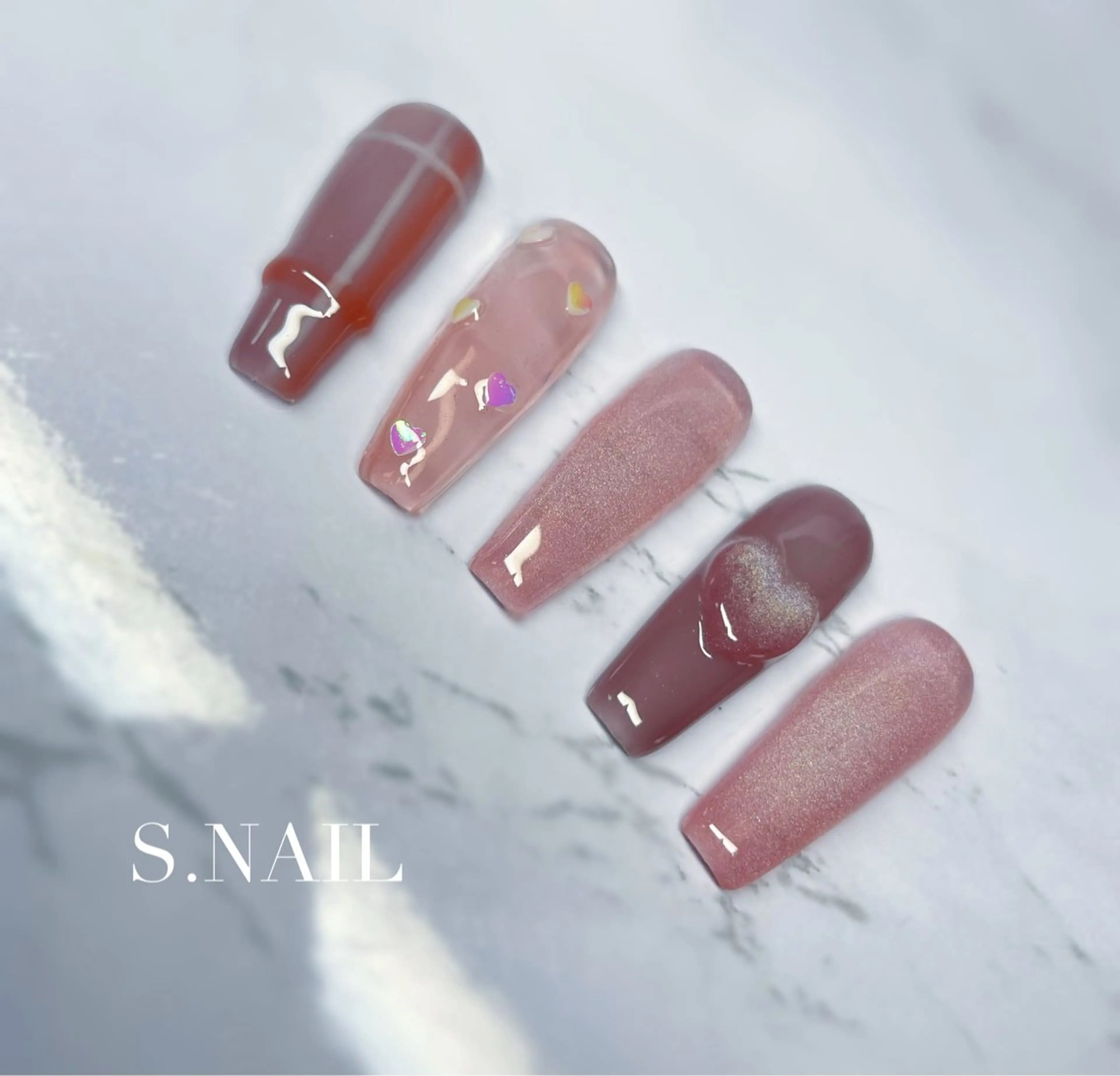 ネイル バレンタイン ハンドネイル S♡NAIL所属・S.NAIL Suuのネイルデザイン