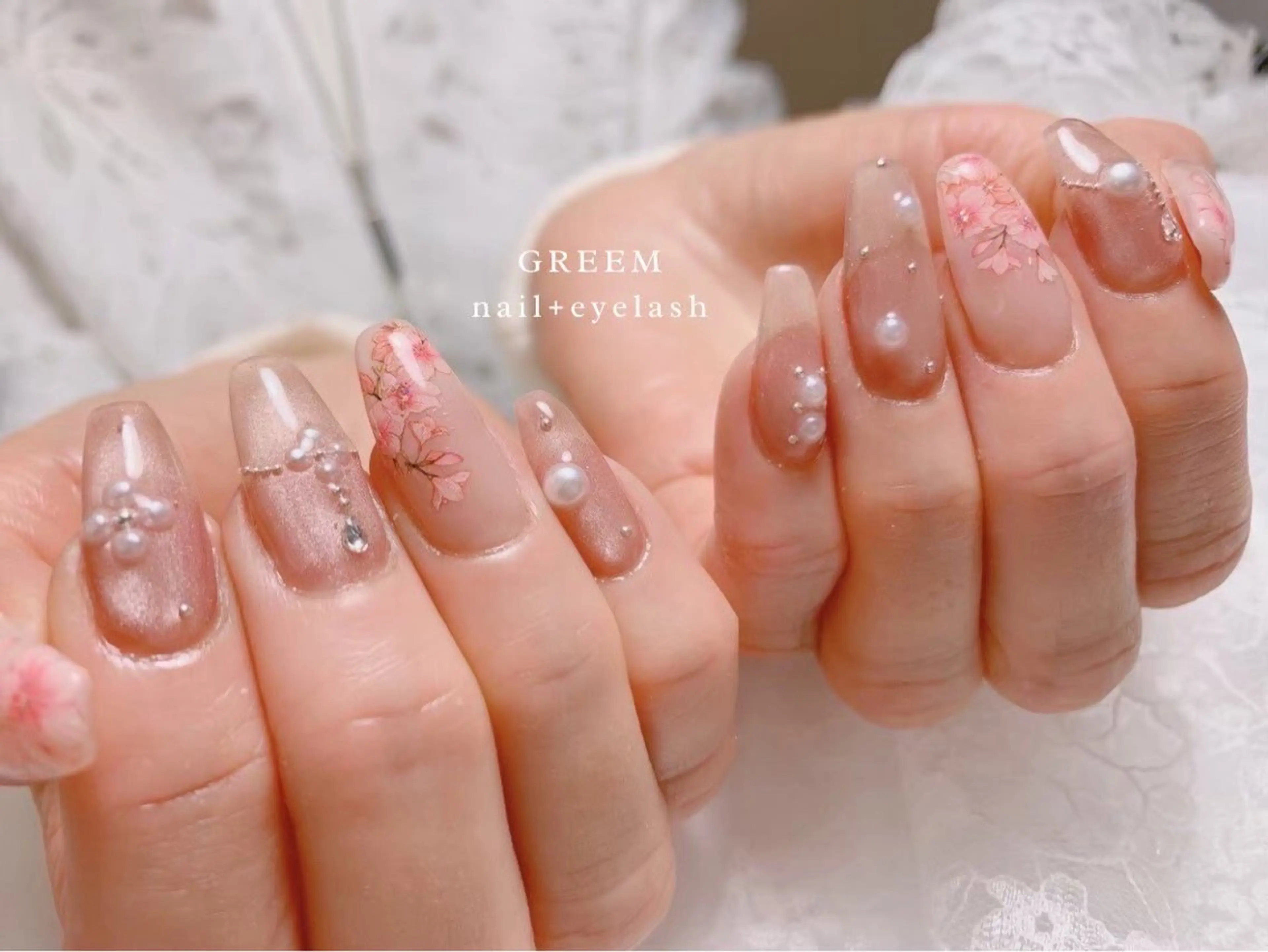 ネイル ピンク ハンドネイル GREEM グリームのネイルデザイン