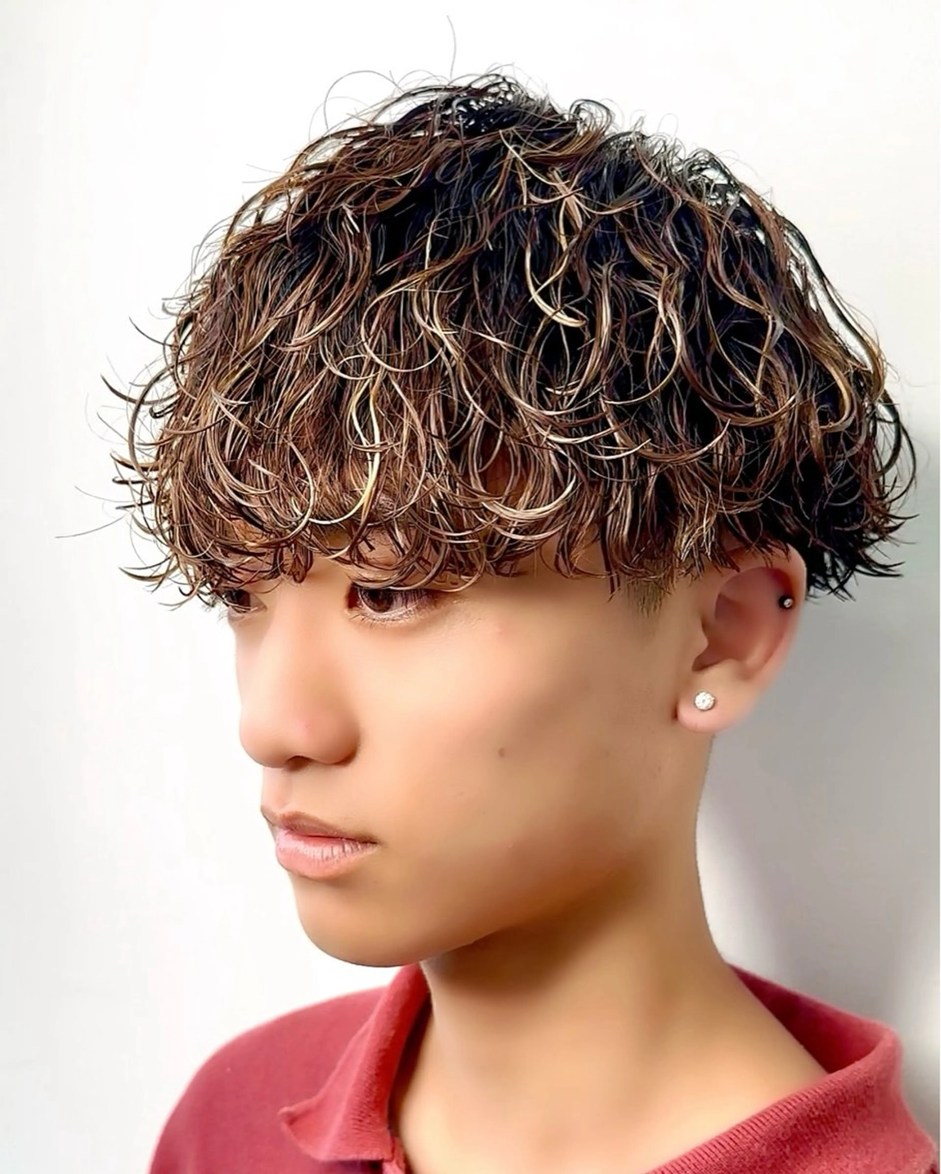 パーマ メンズ マッシュ メンズパーマ 波巻きパーマ カット パーマ 川地 由麿のヘアスタイル