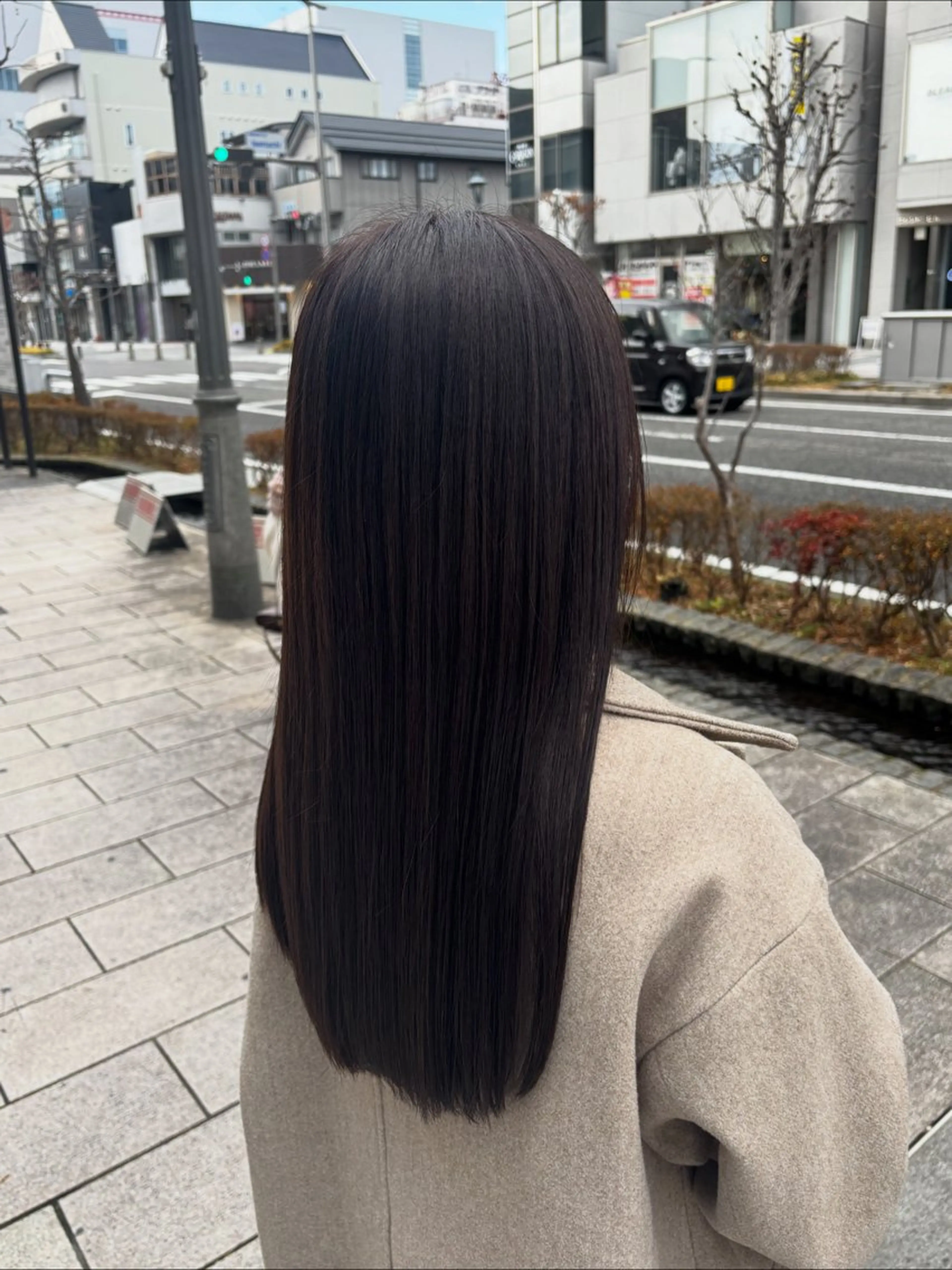 ロング カラー グレージュ カット ヘアカラー あすか/ 松本/モデル募集中のヘアスタイル