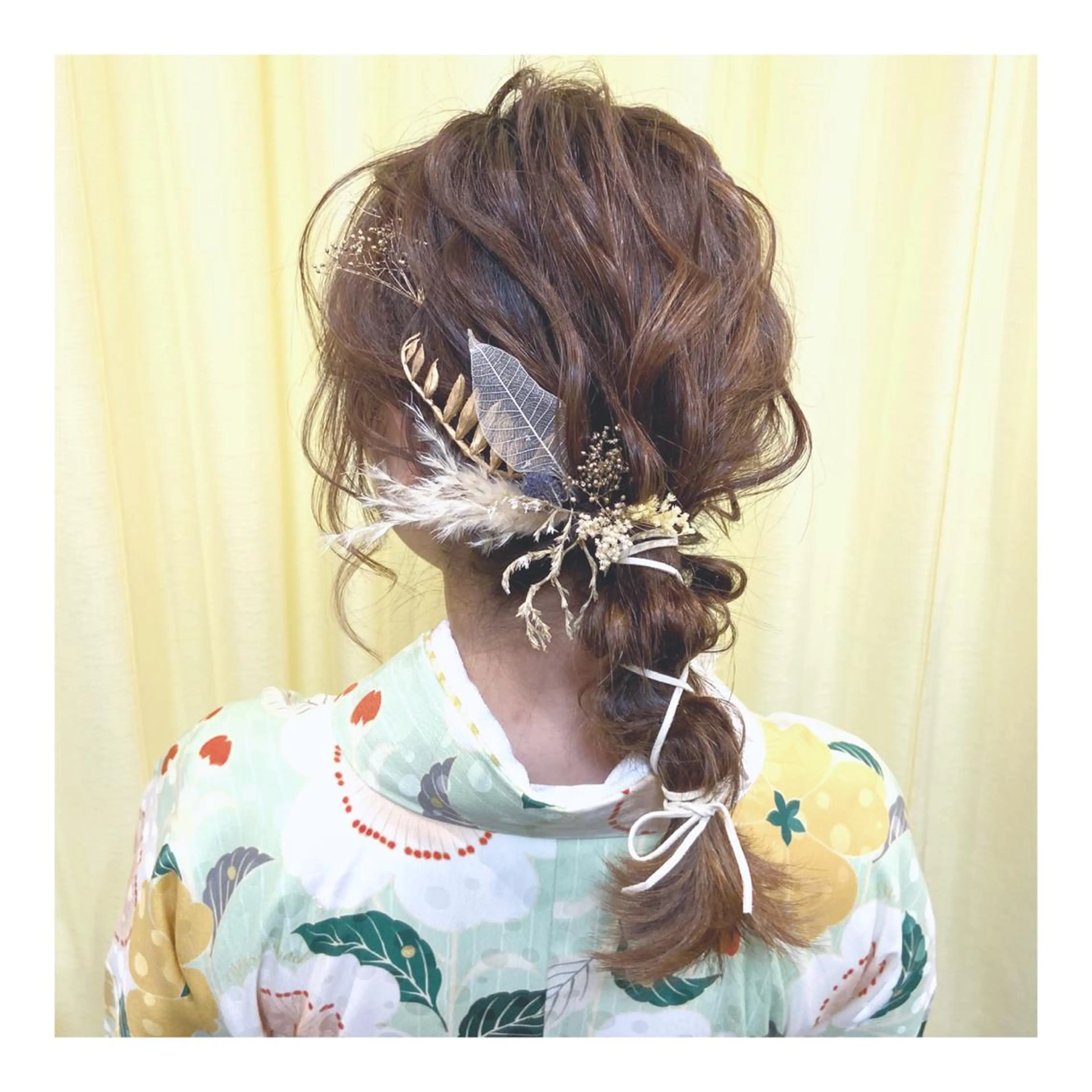 ミディアム ヘアアレンジ ヘアアンドメイクムタ 新居のヘアスタイル