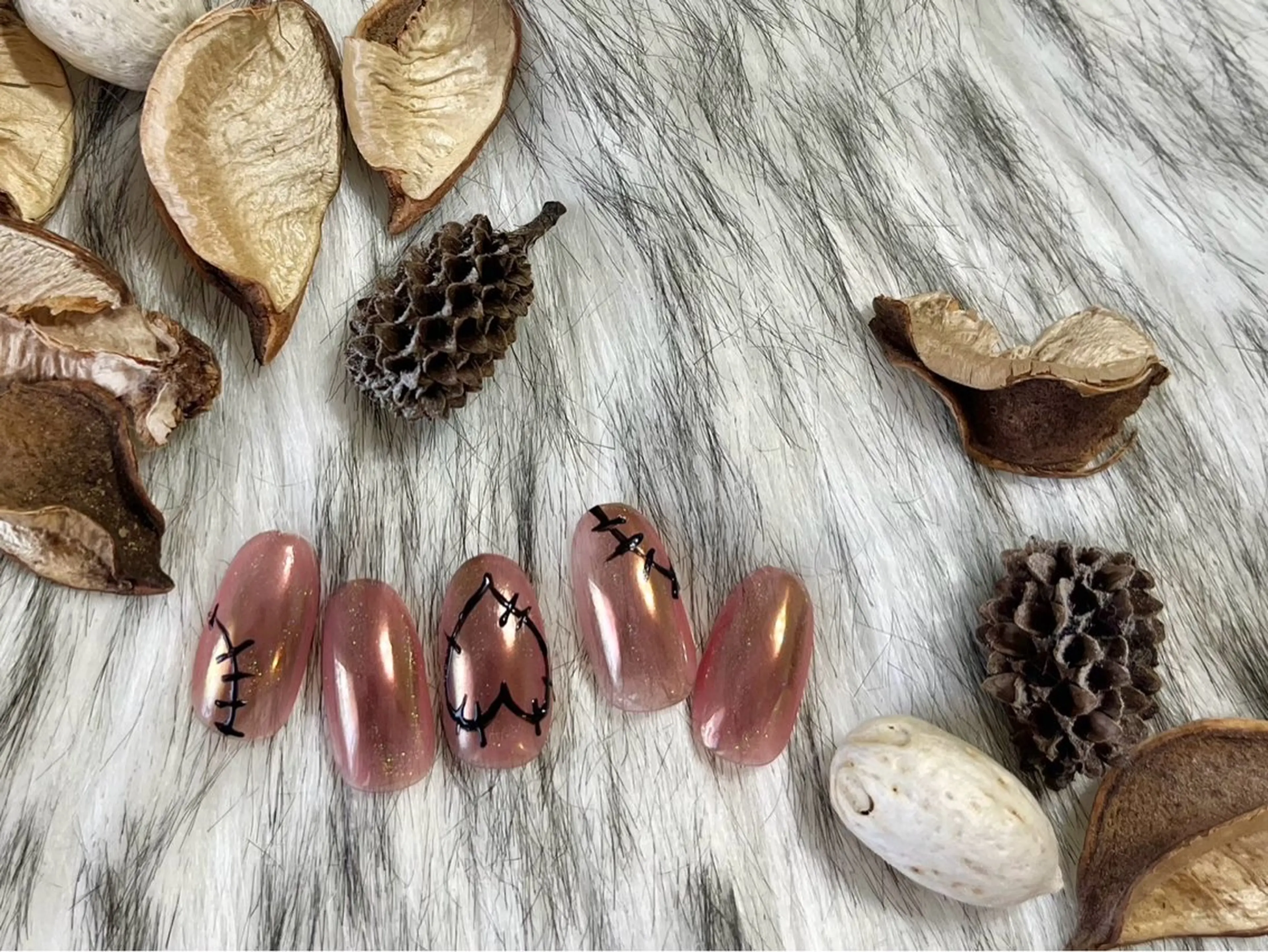 ネイル ジェルネイル ハロウィン メンズネイル パラジェル ワンホンネイル kiki nail 二子玉川のネイルデザイン