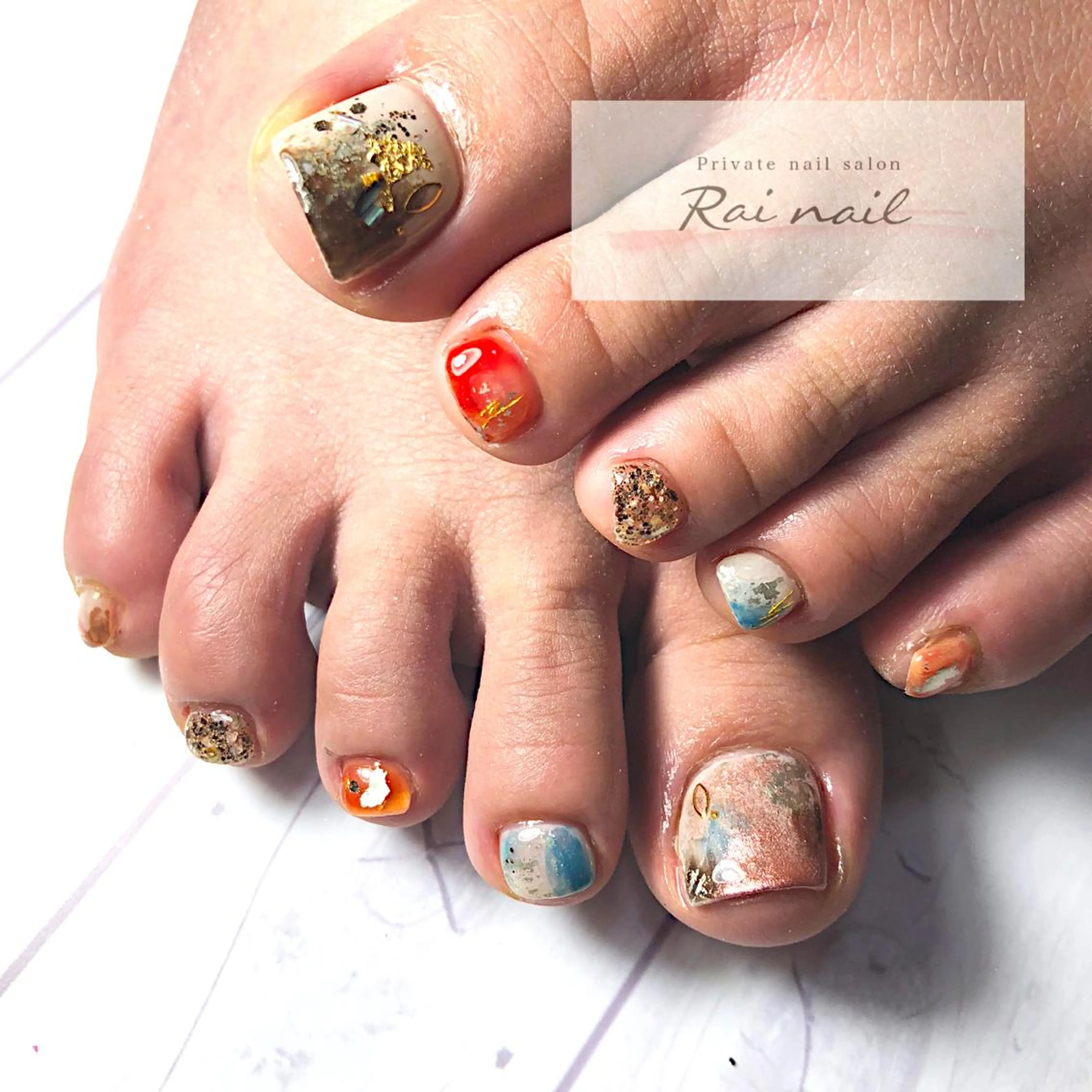 ネイル フットネイル Rai nail_ Risaのネイルデザイン