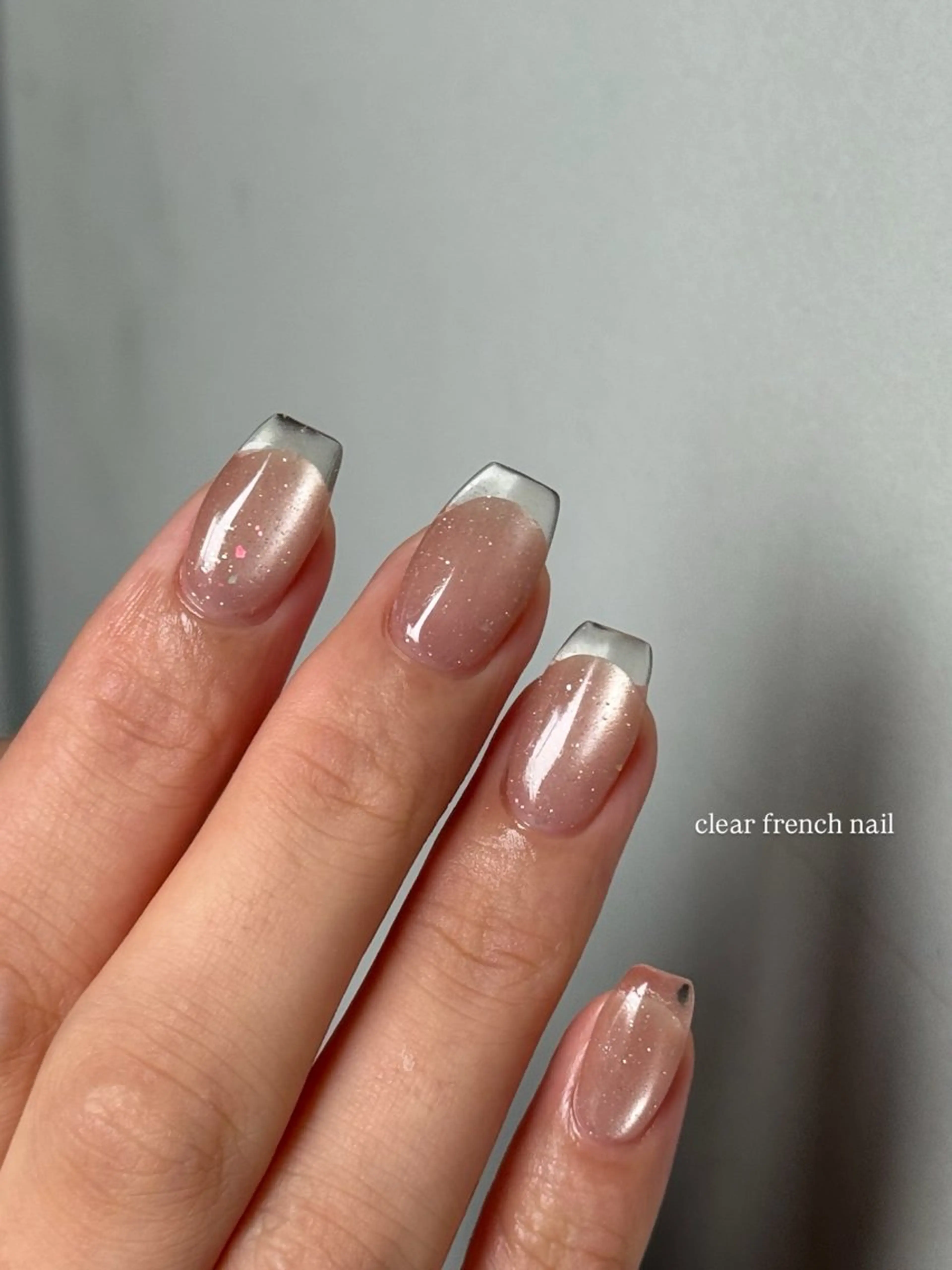 ネイル クリアネイル フレンチネイル Manon Yuiのマツエク・マツパデザイン