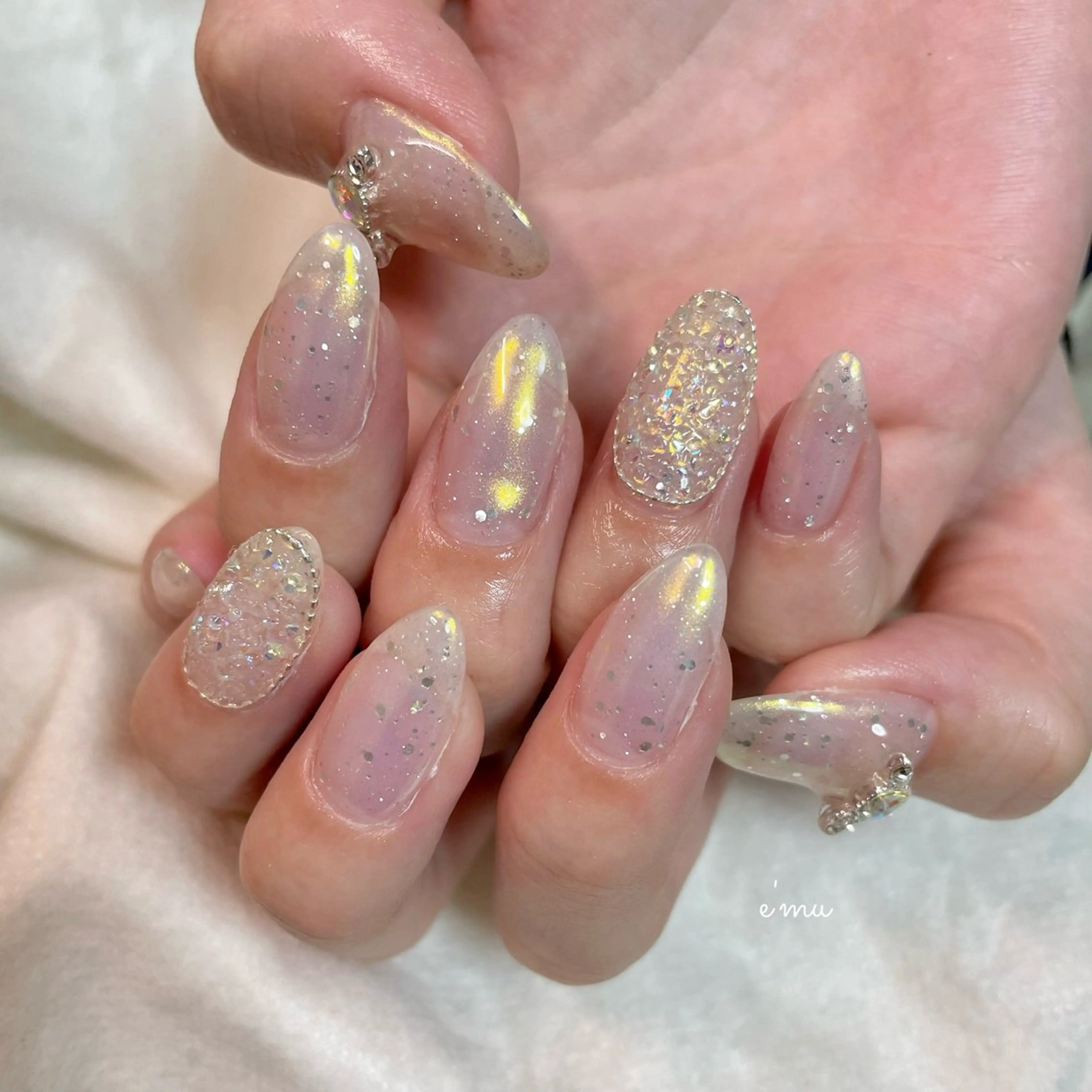 ネイル オーロラネイル ハンドネイル nail salon e'mu💐のネイルデザイン