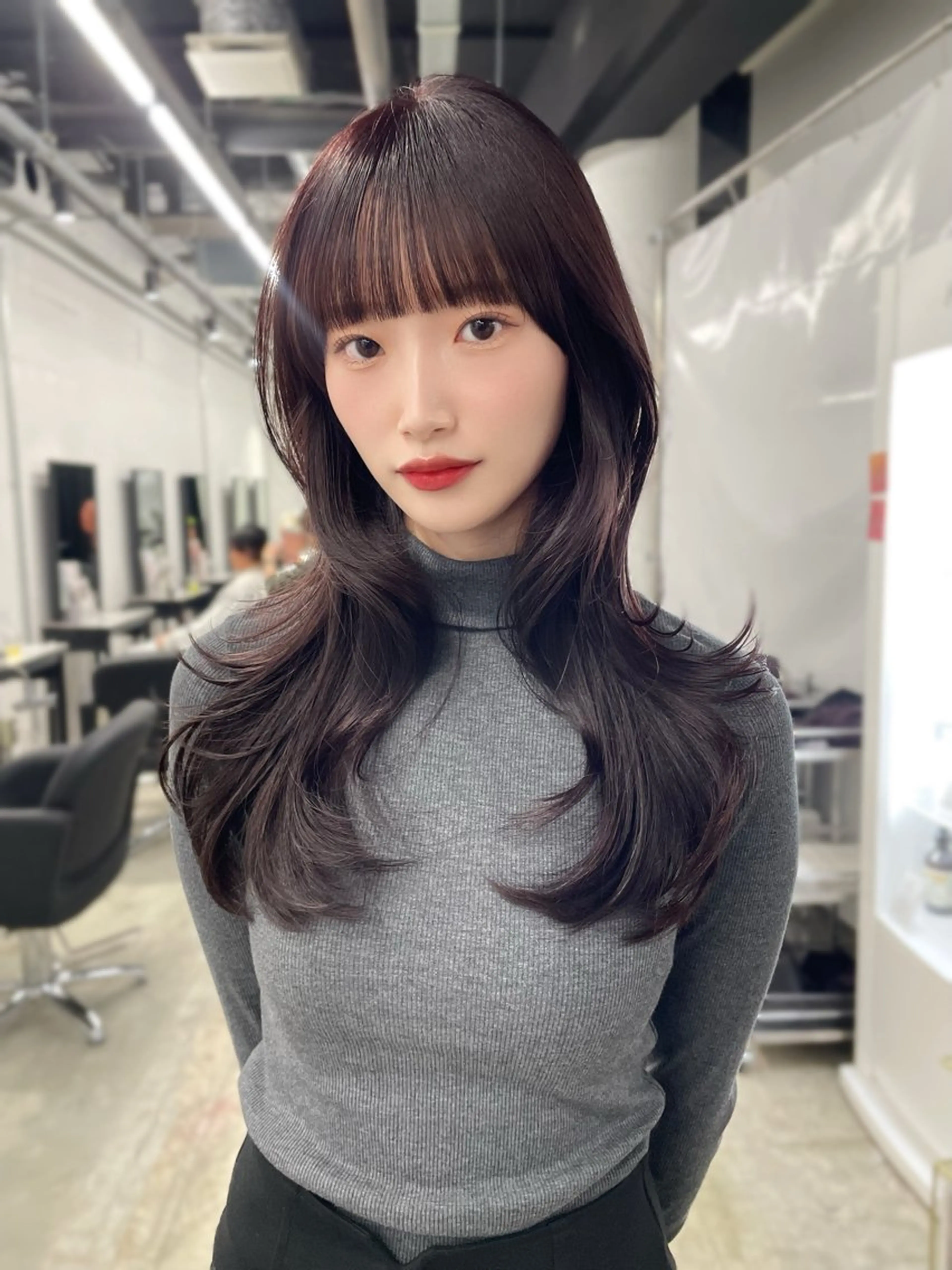 セミロング カラー カット ヘアカラー ショート/レイヤー カット/ミサキ💐のヘアスタイル