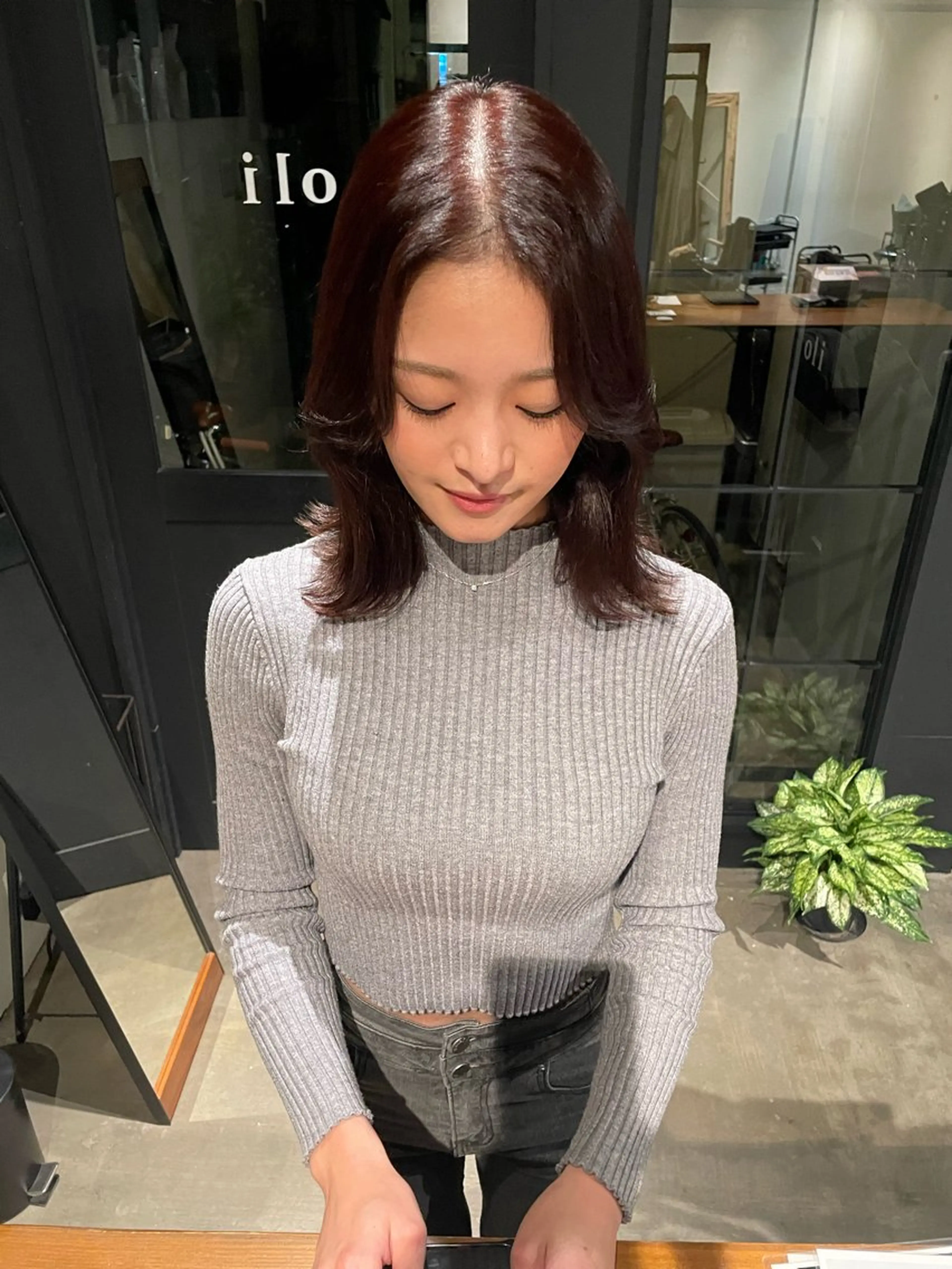 ミディアム カラー ハナ🌼 梅田/ボブ/パーマのヘアスタイル