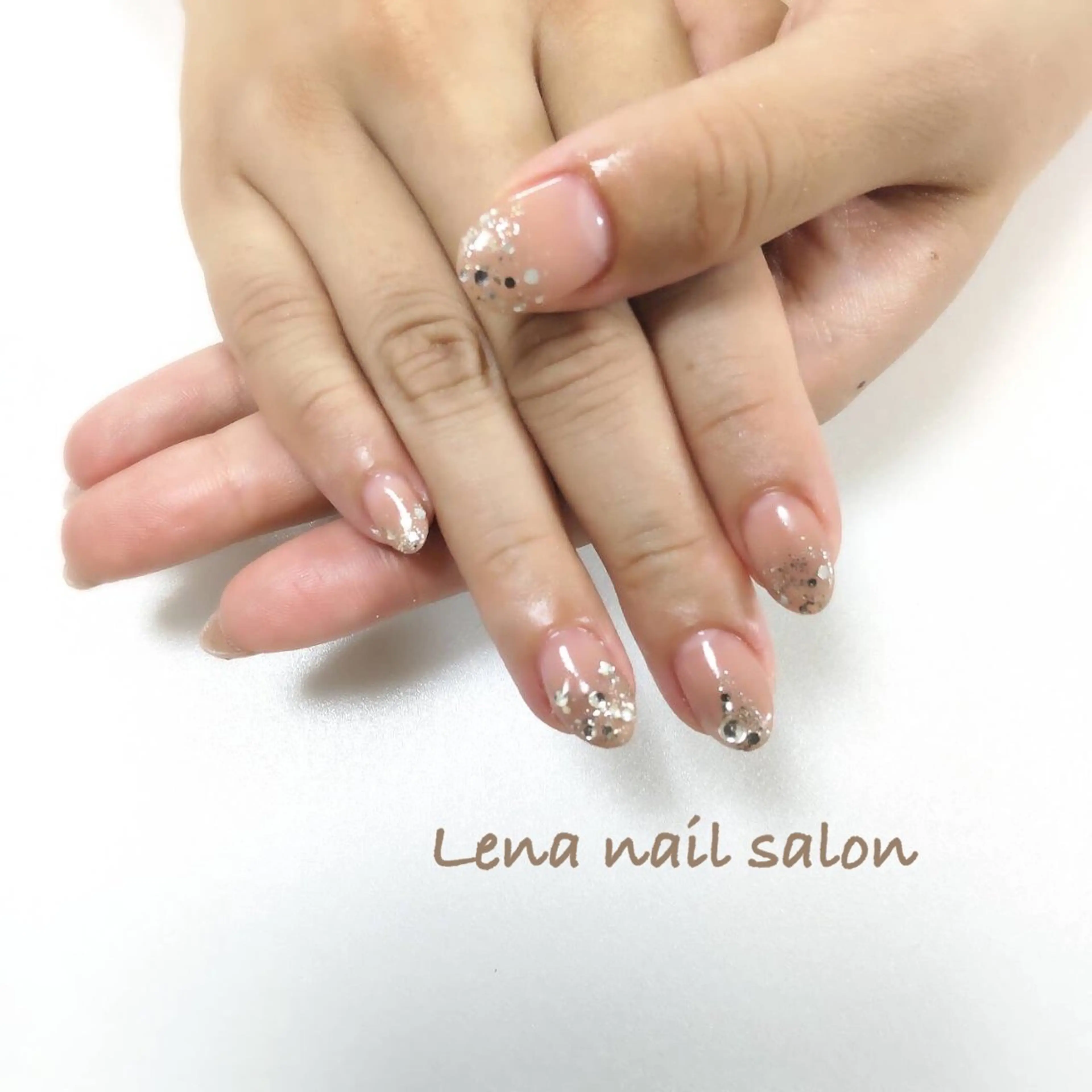 ネイル フットネイル グラデーション 自爪育成ネイルケア Lena  nailのネイルデザイン
