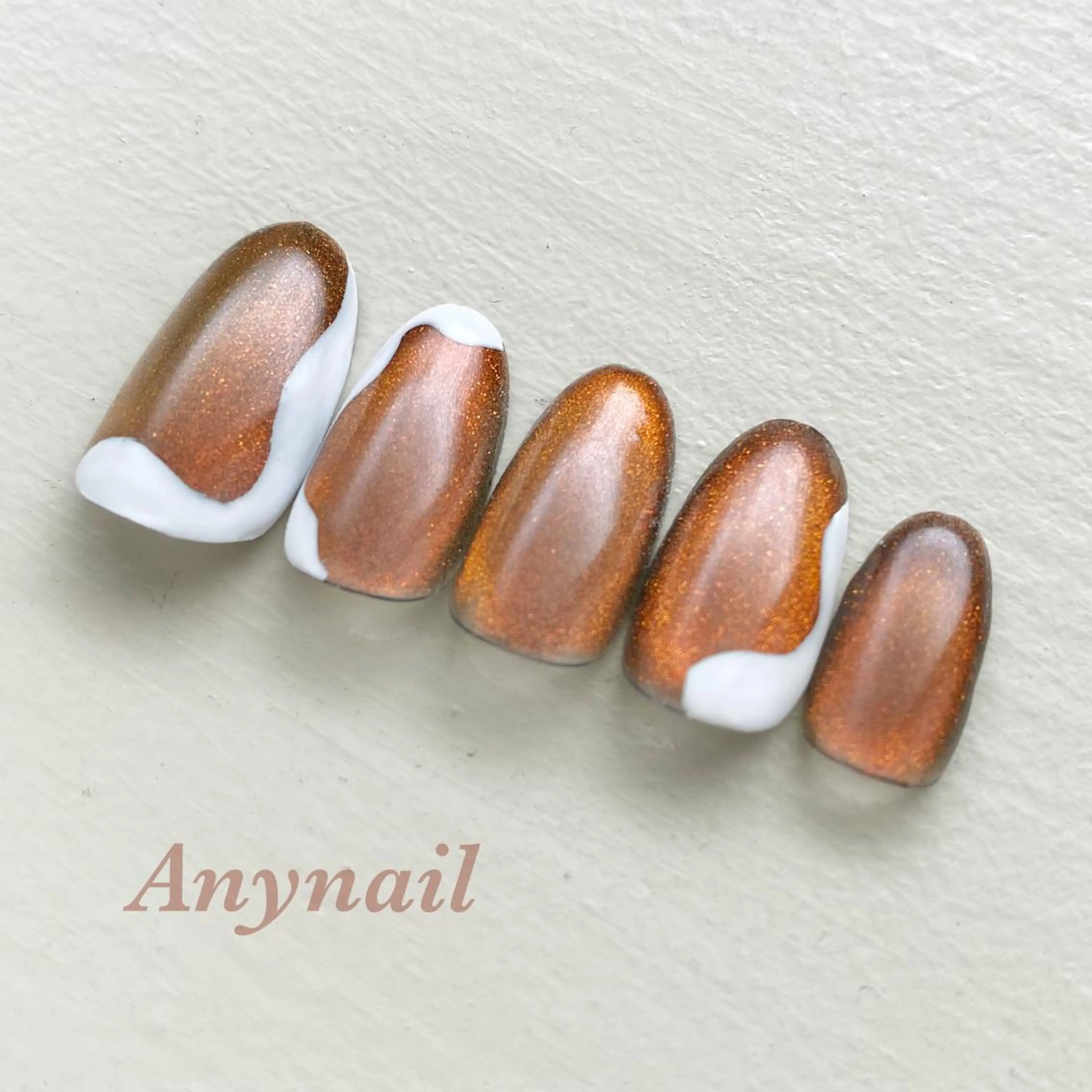 ネイル アートネイル ブルー ジェルネイル マグネットネイル ハンドネイル 岩澤 恵子のネイルデザイン