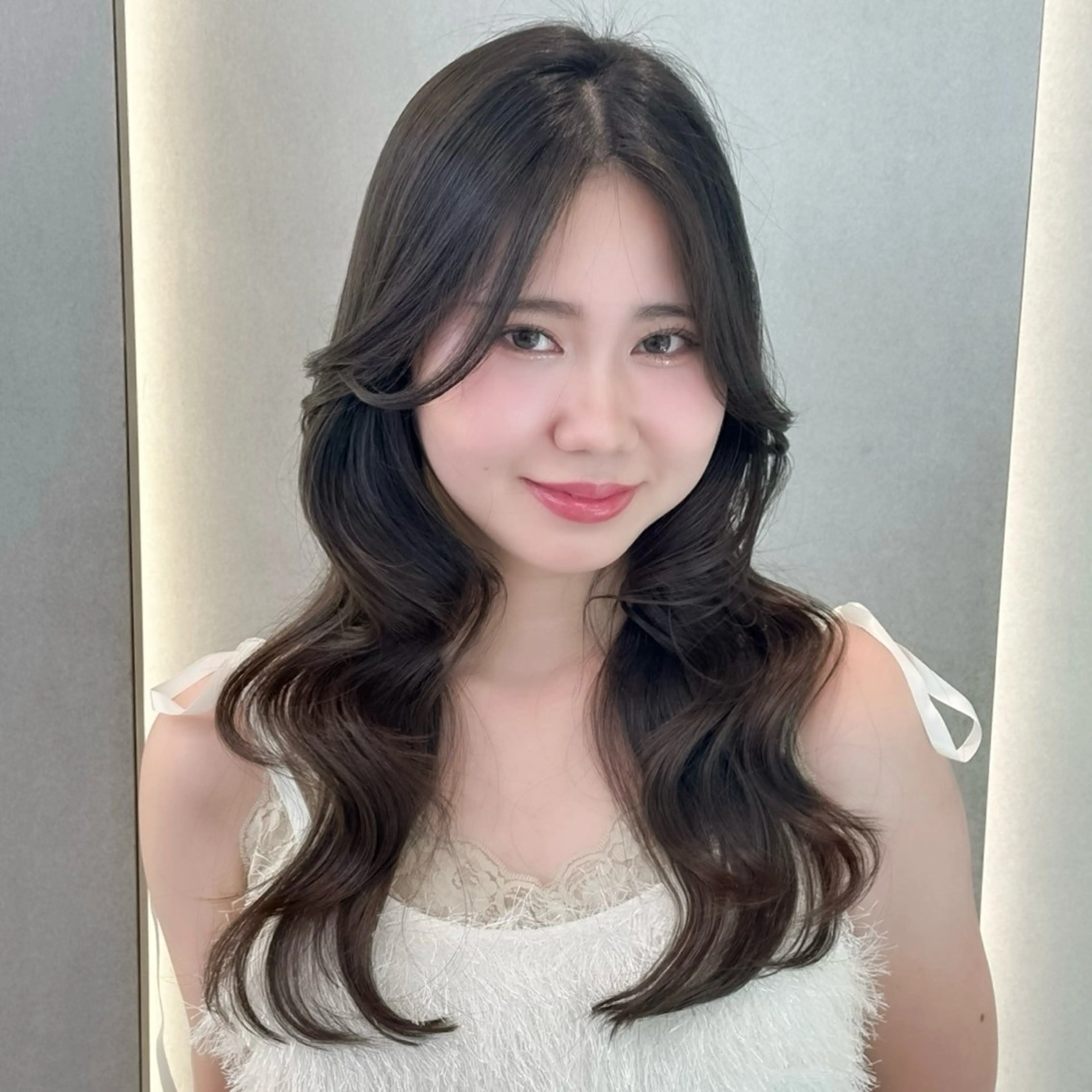 ロング カット トリートメント 縮毛矯正/韓国ヘア /レイヤー🎀ミズキのヘアスタイル