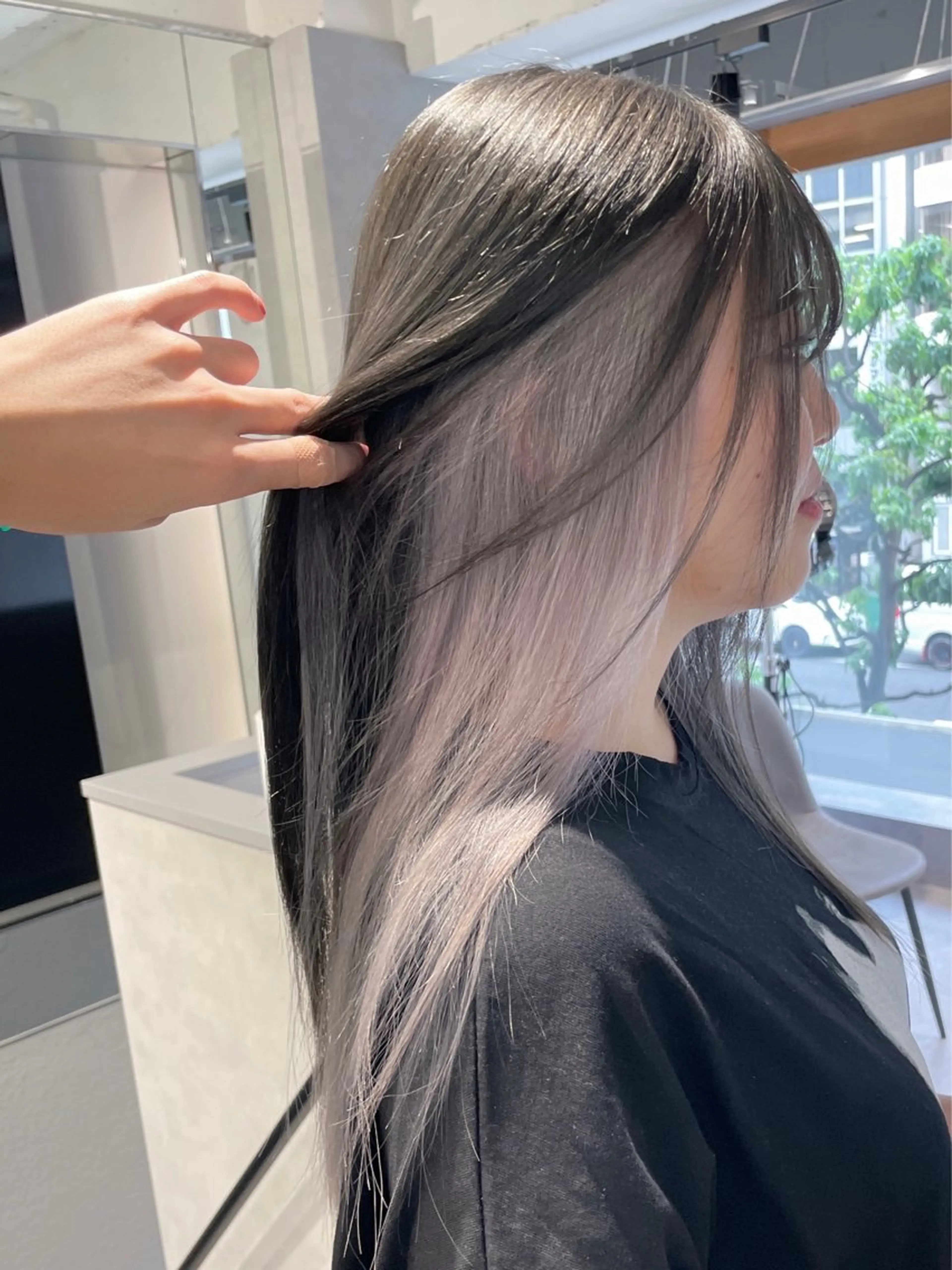 ロング カラー アッシュ ベージュカラー 黒髪 ブロンド ブロンドベージュ ikuma/ ミルクティーのヘアスタイル