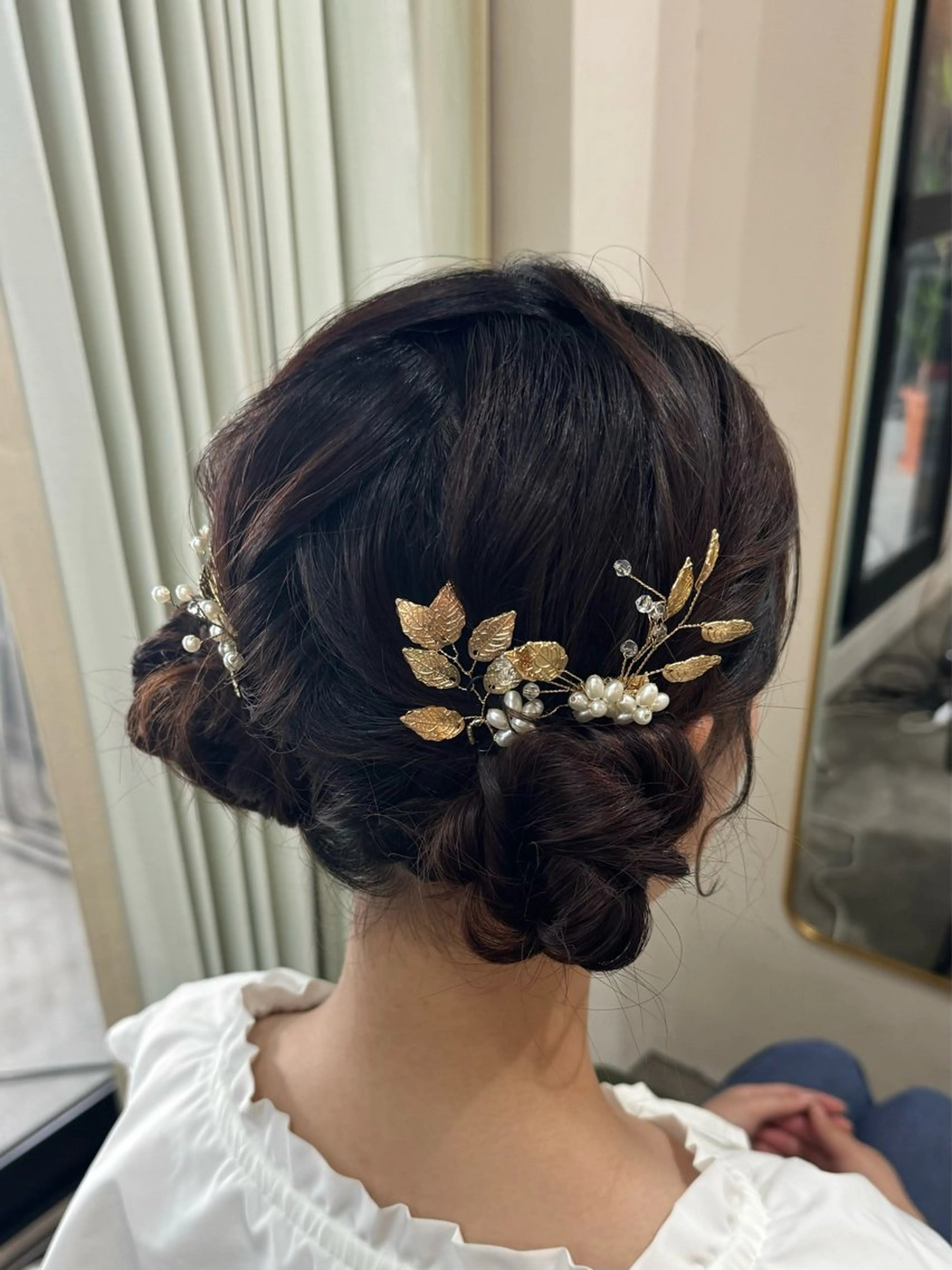 ミディアム ヘアアレンジ お団子ヘア ヘアセット 🌷MAYU 🌷のヘアスタイル