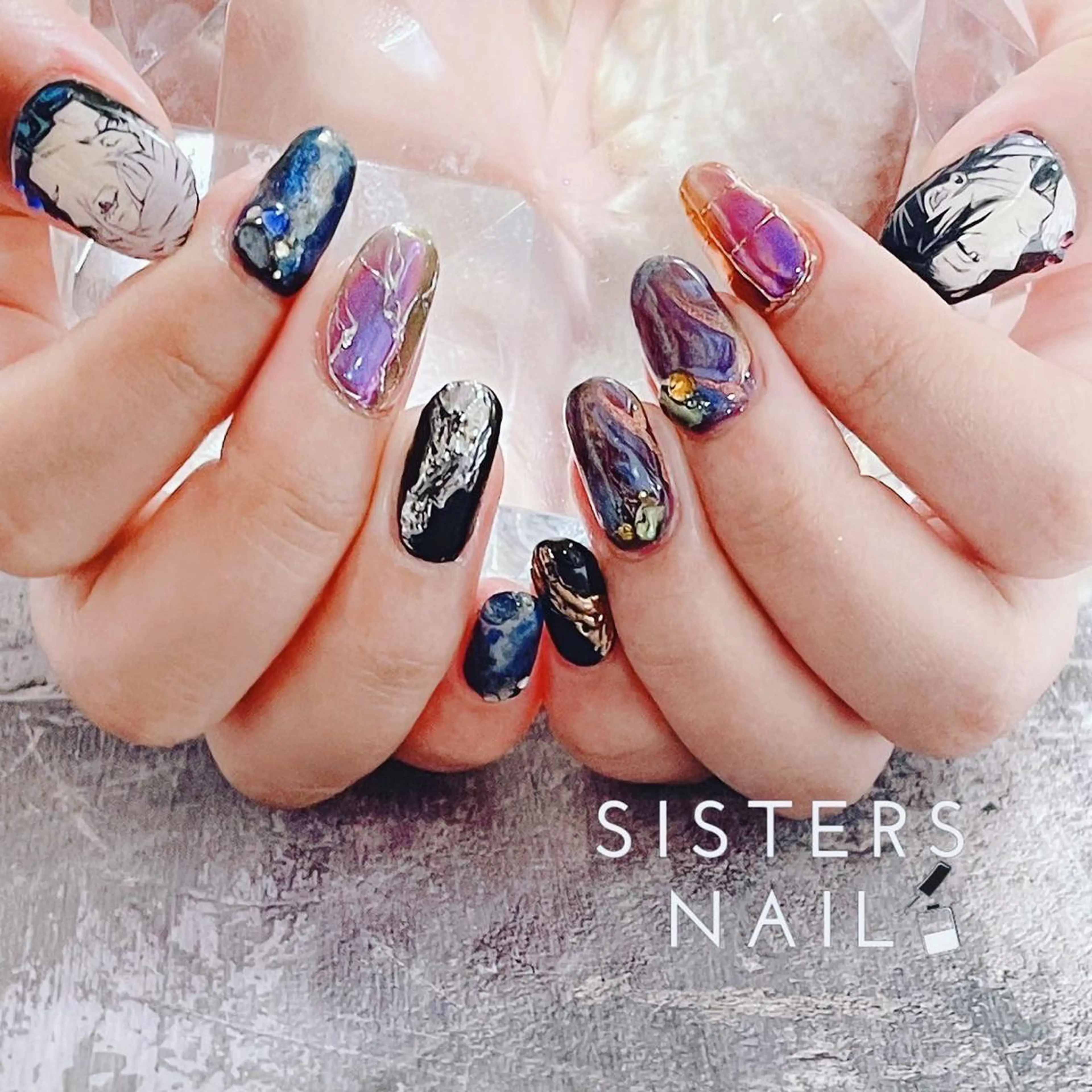 ネイル アートネイル ニュアンスネイル sisters nail.fのネイルデザイン
