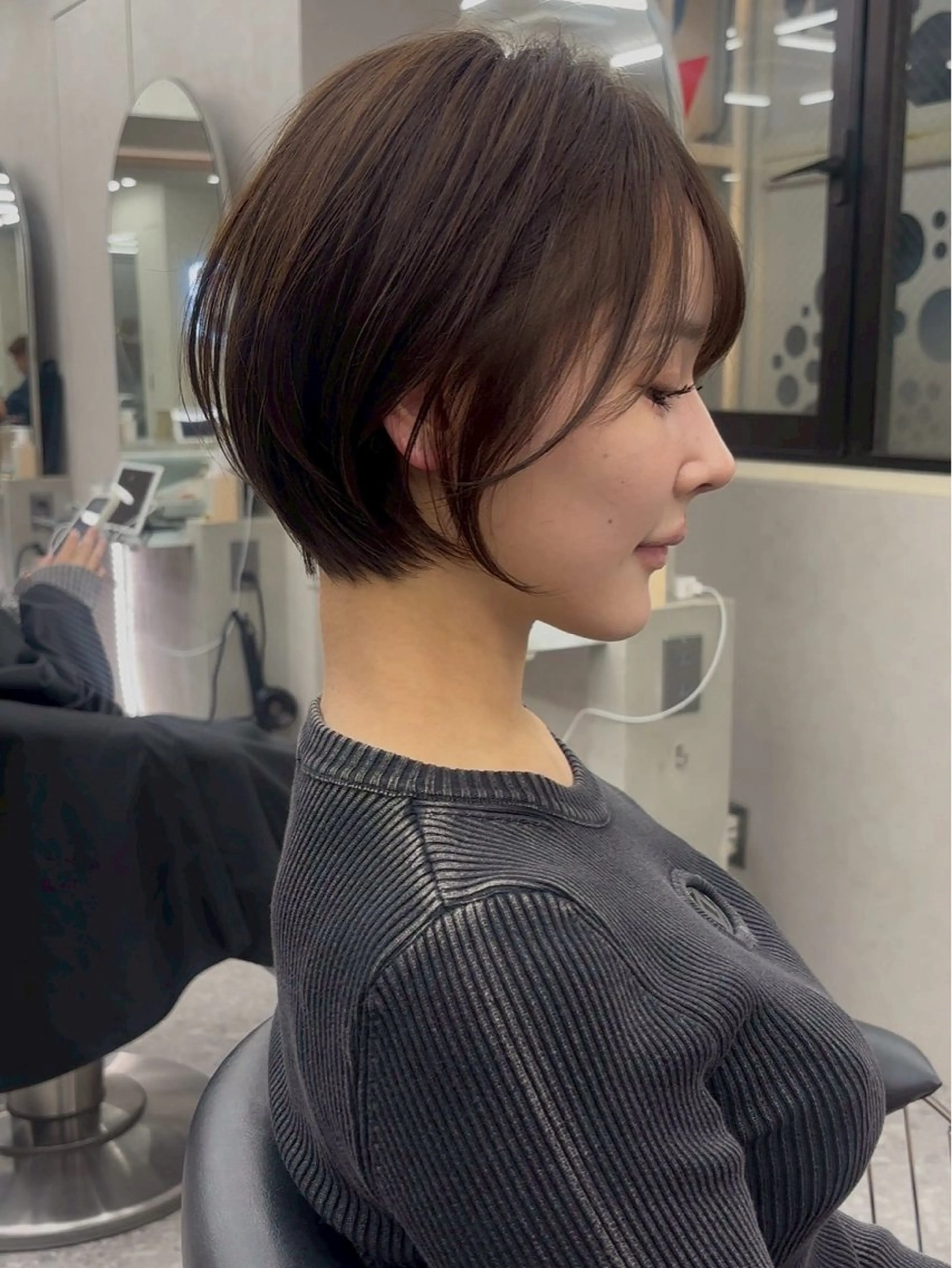 ショート カラー カット ヘアカラー トリートメント Lond Bloom 天神ショート/ボブのヘアスタイル