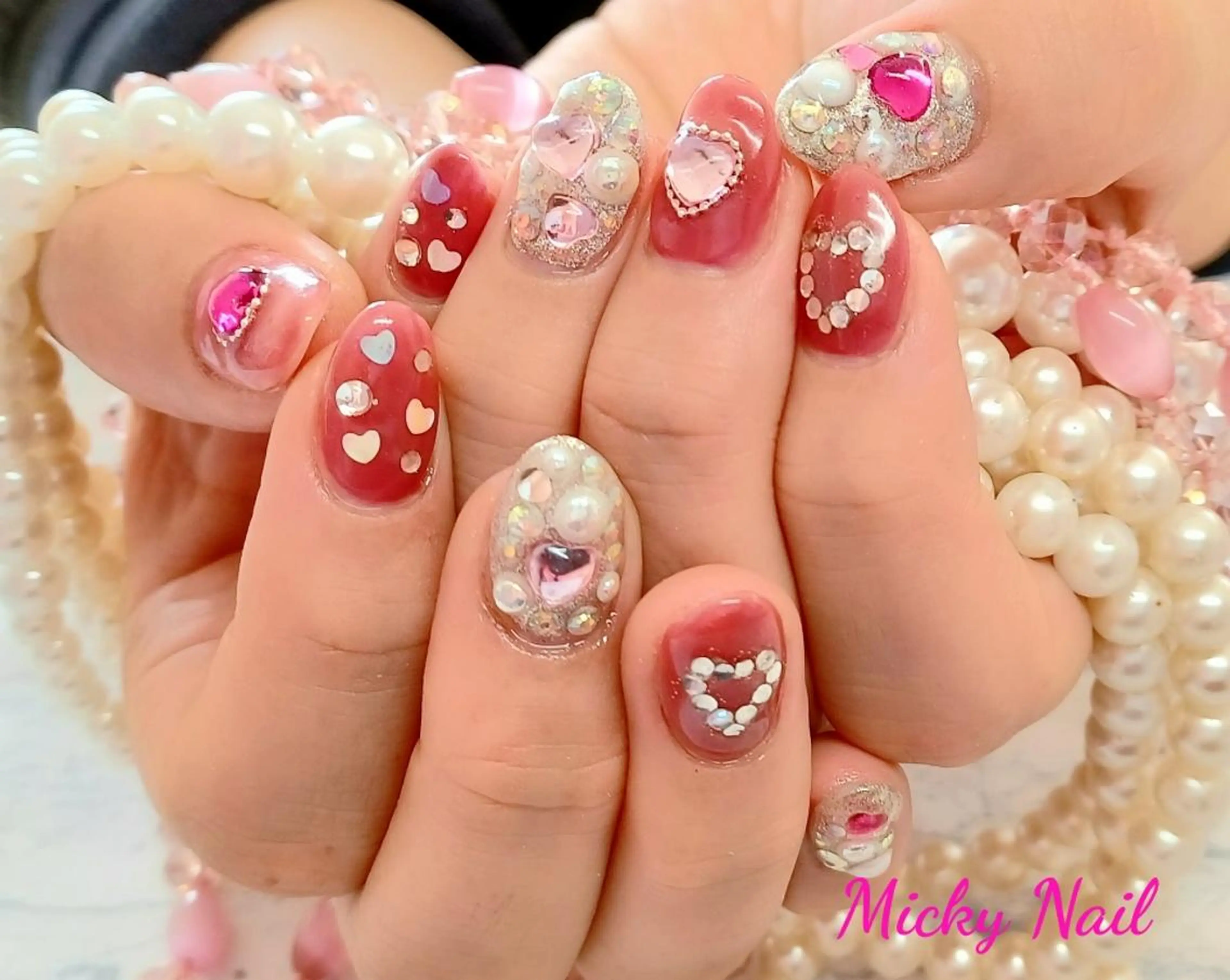 ネイル キラキラネイル Micky nail chikushinoのネイルデザイン