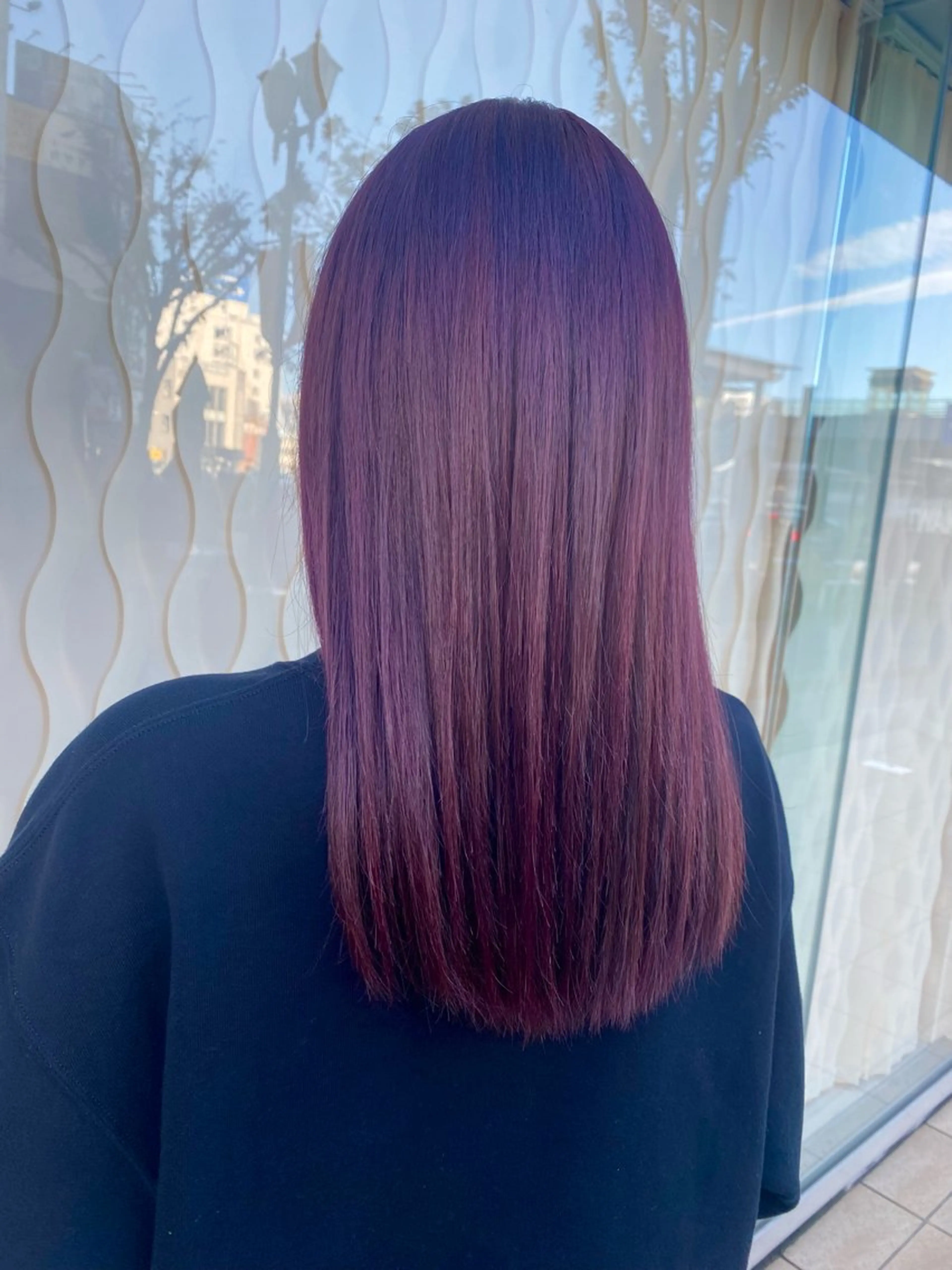 似合わせカット✂️💜+ブリーチなしワンカラー🌈＋トリートメント🫧の写真